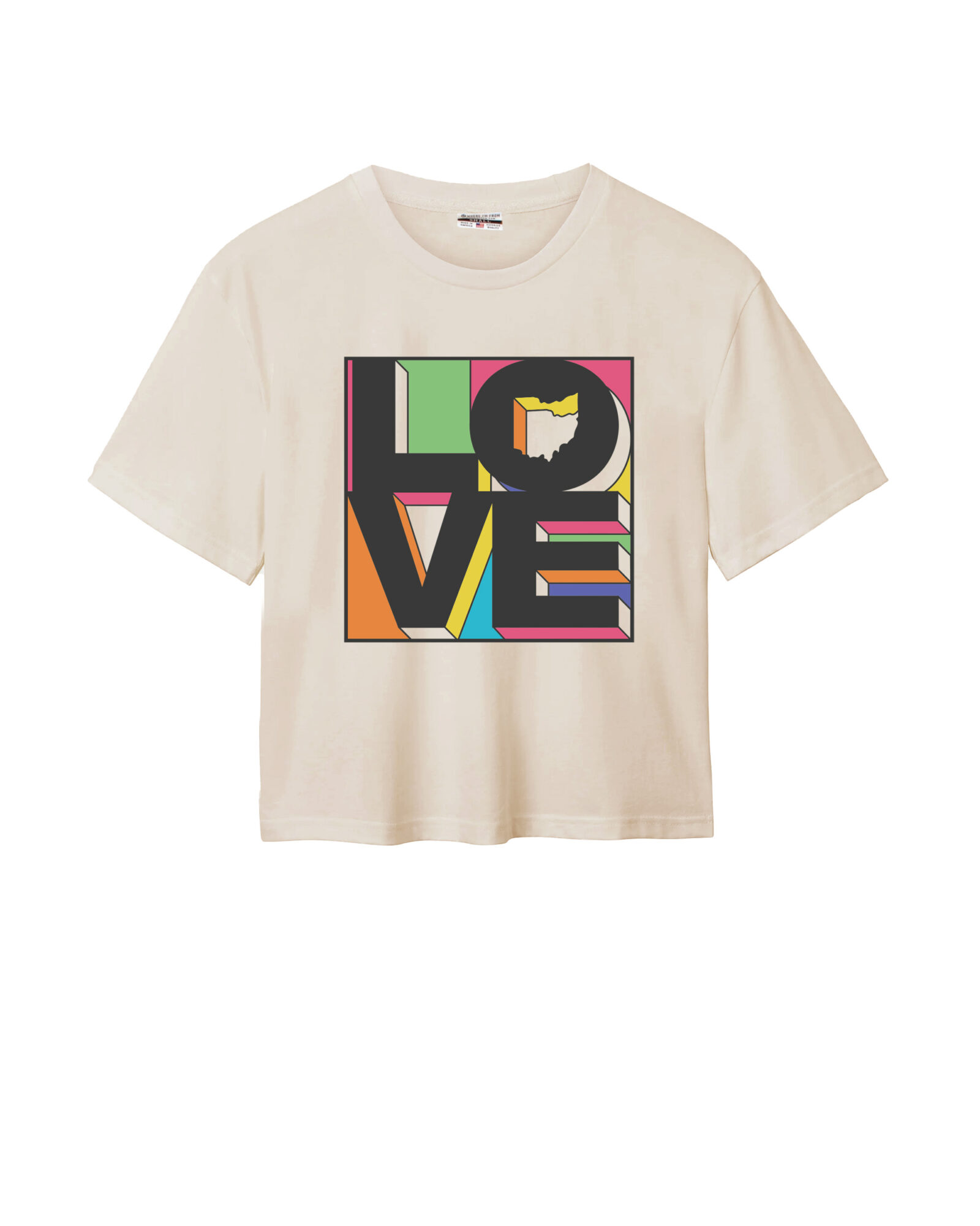 Image of Love Ohio Stacked Women's Easy Tee