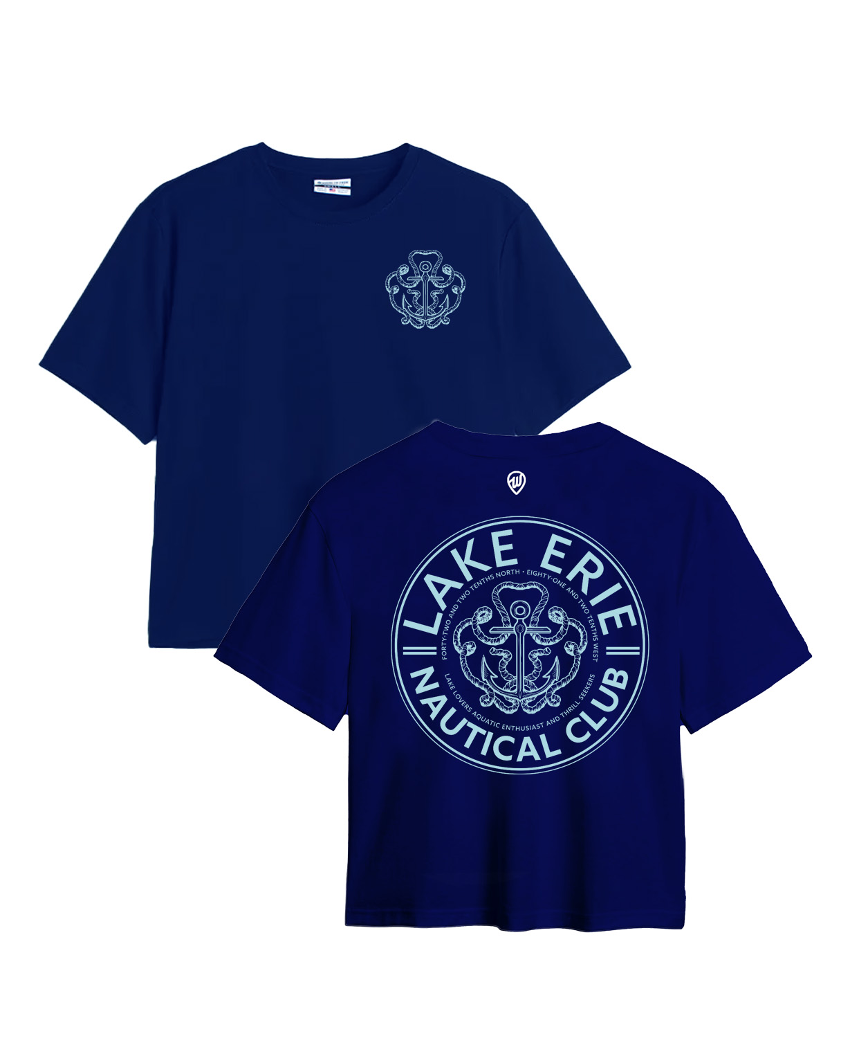 Image of Lake Erie Nautical Club Front/Back Women's Easy Tee