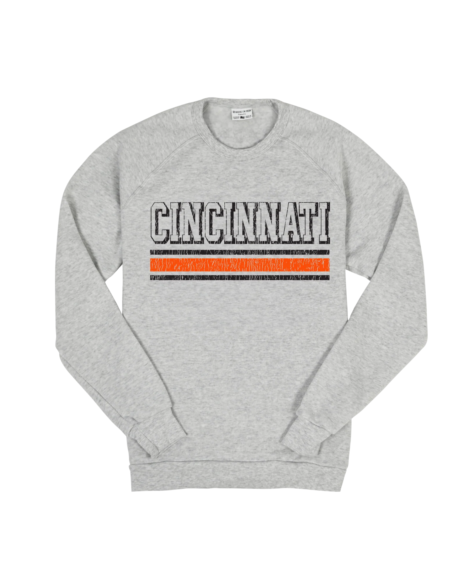Image of Cincinnati Underline Stripes Crew Sweatshirt