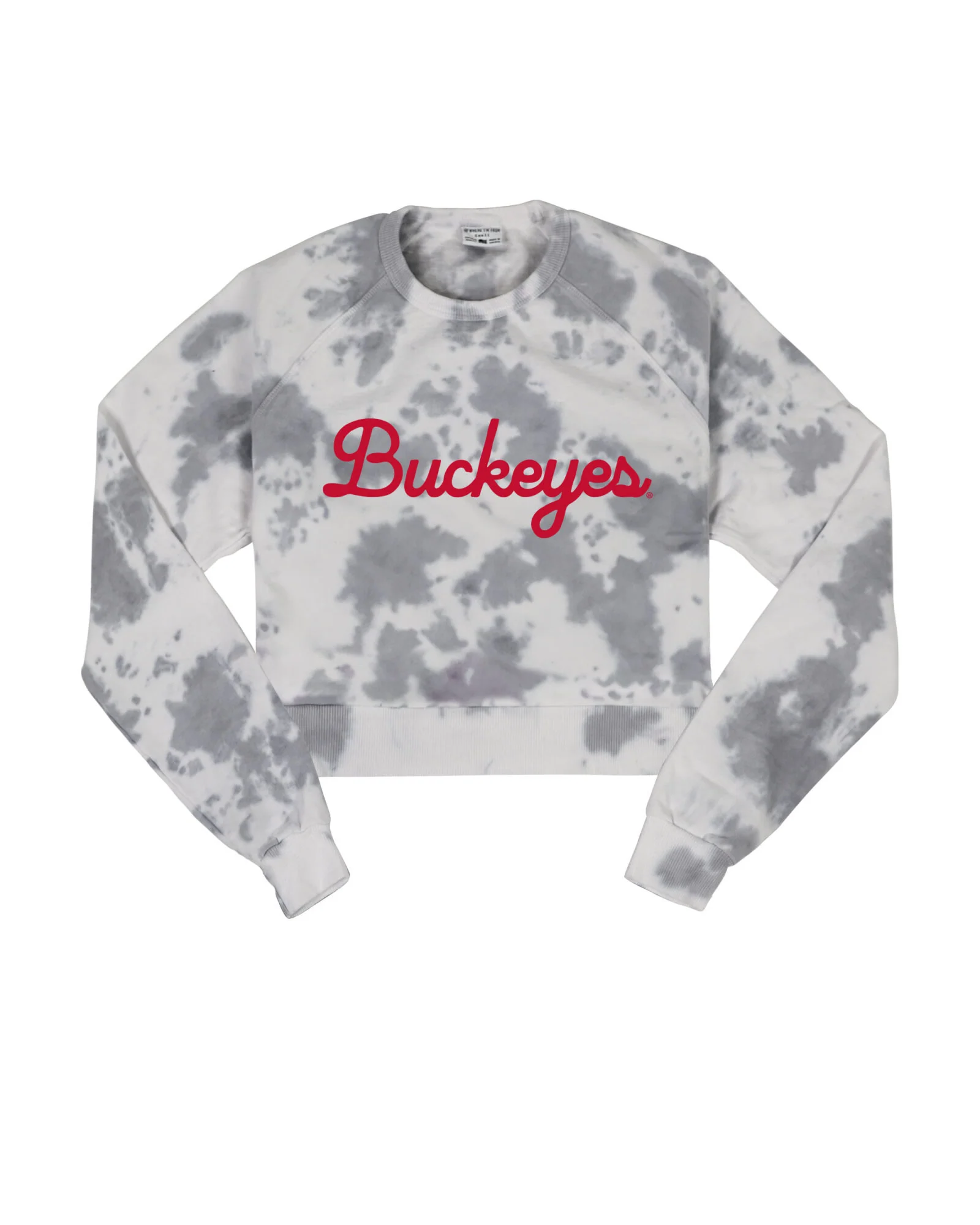 Image of Buckeyes Script Cropped Crew Sweatshirt