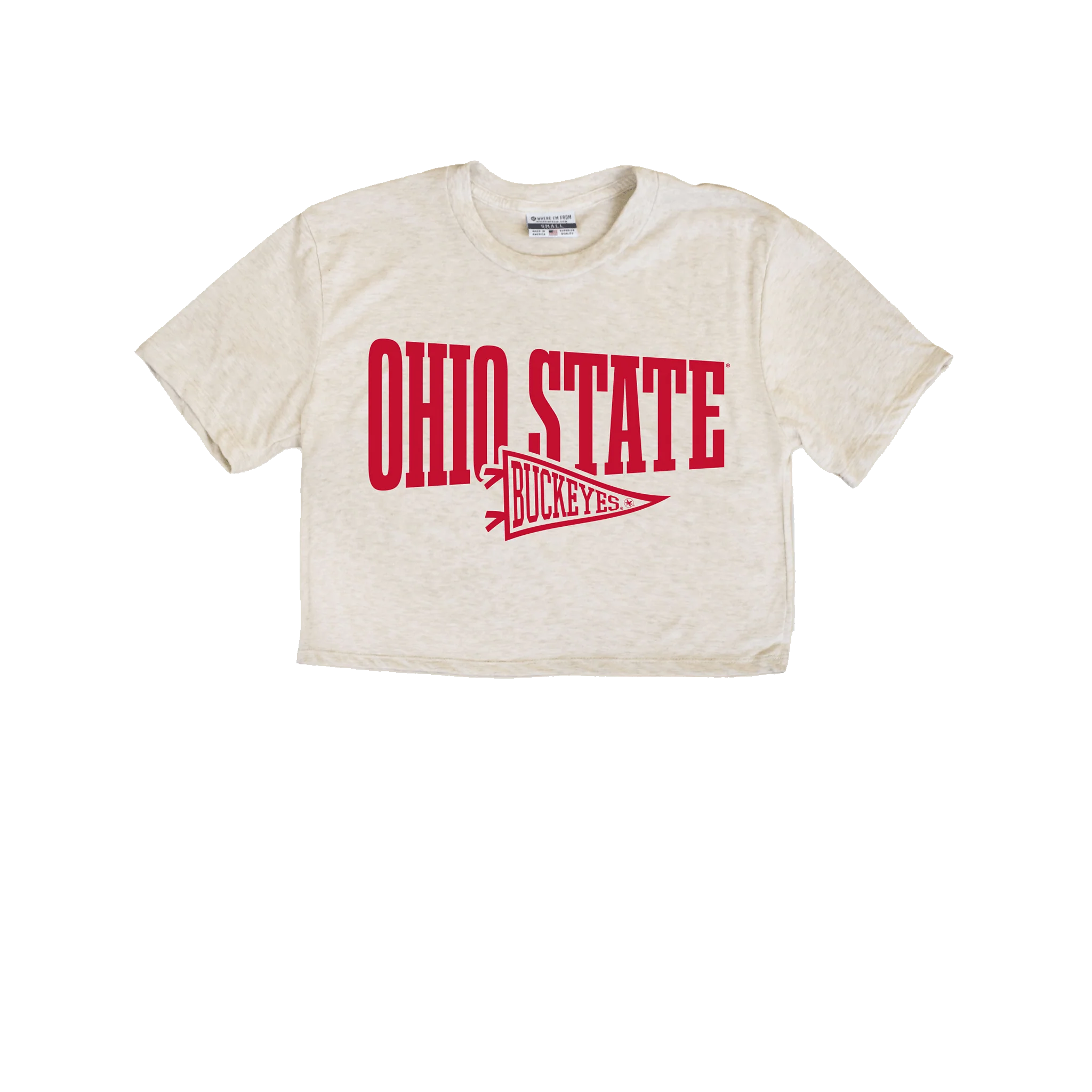 Image of Ohio State Pennant Cropped Tee