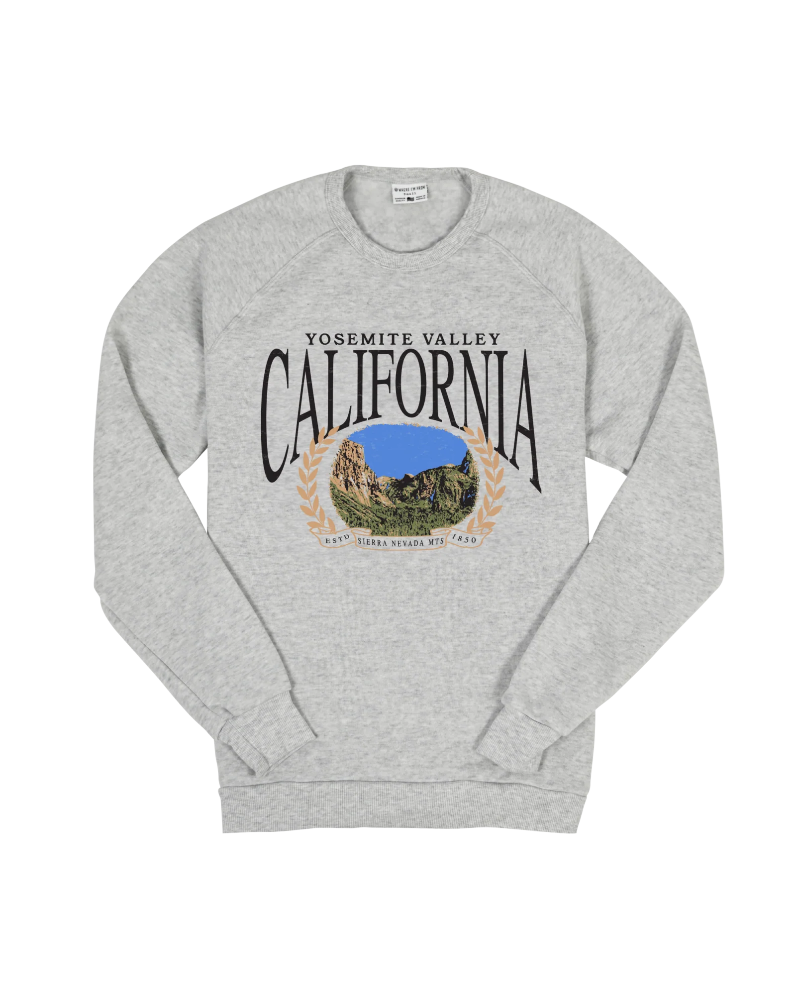 Image of Yosemite Valley CA Crew Sweatshirt