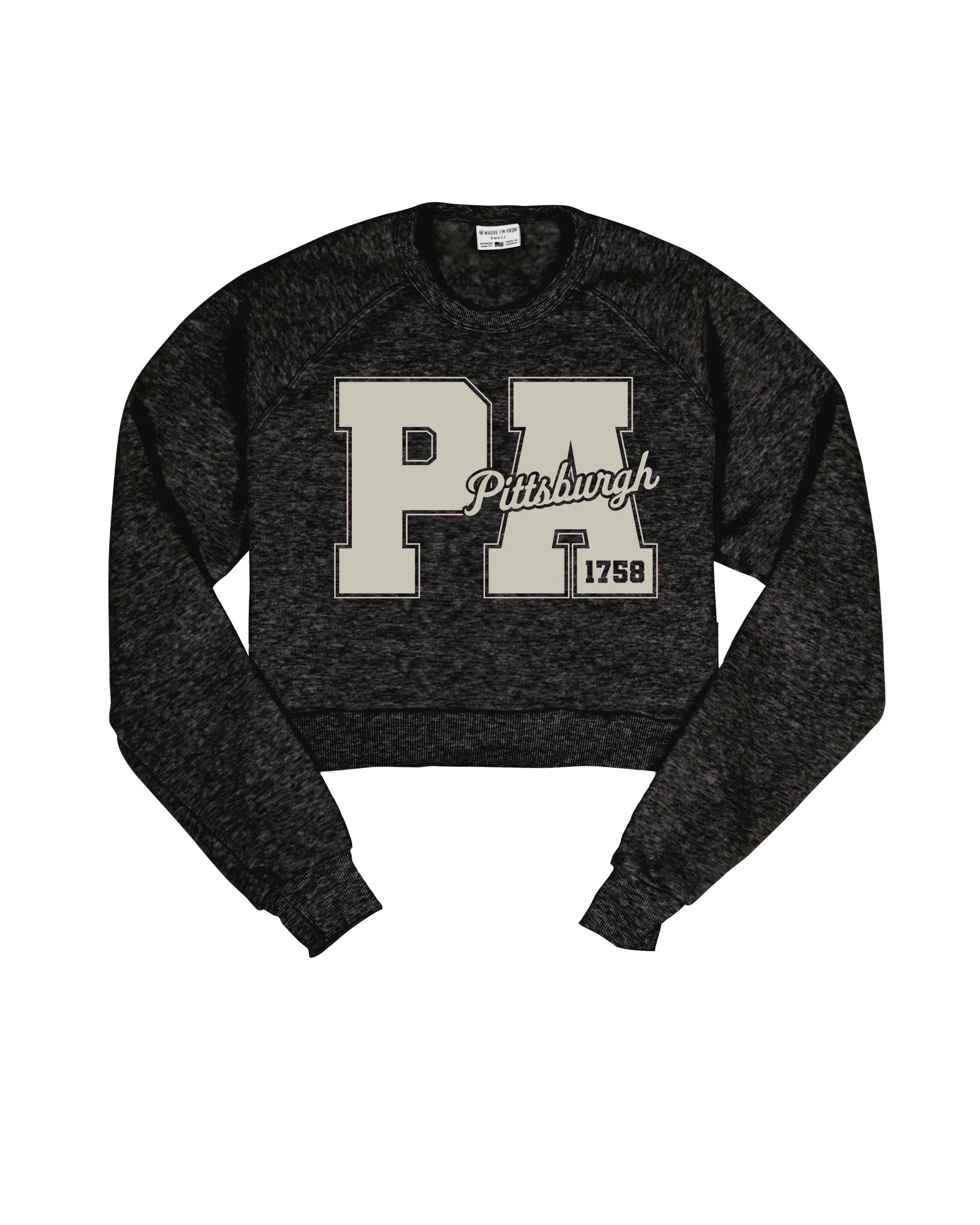 Image of Pittsburgh PA Cropped Crew Sweatshirt