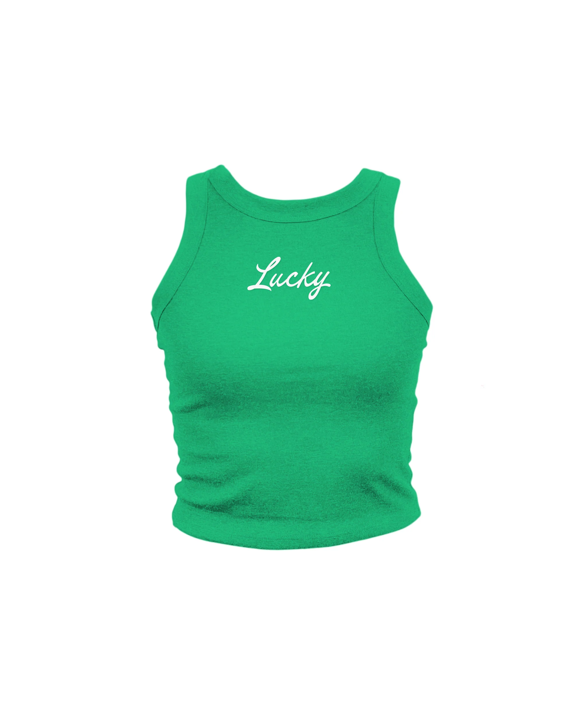 Image of Lucky Embroidered High Neck Tank