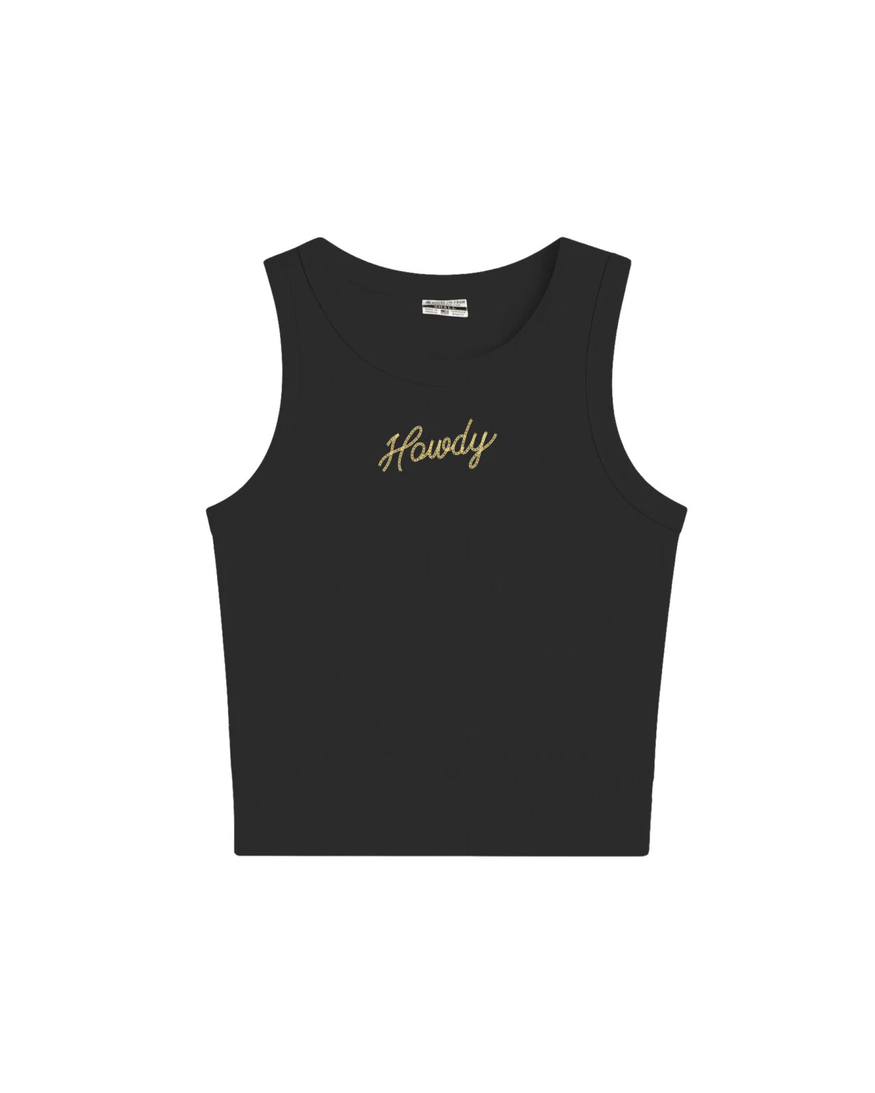 Image of Howdy Embroidered High Neck Tank