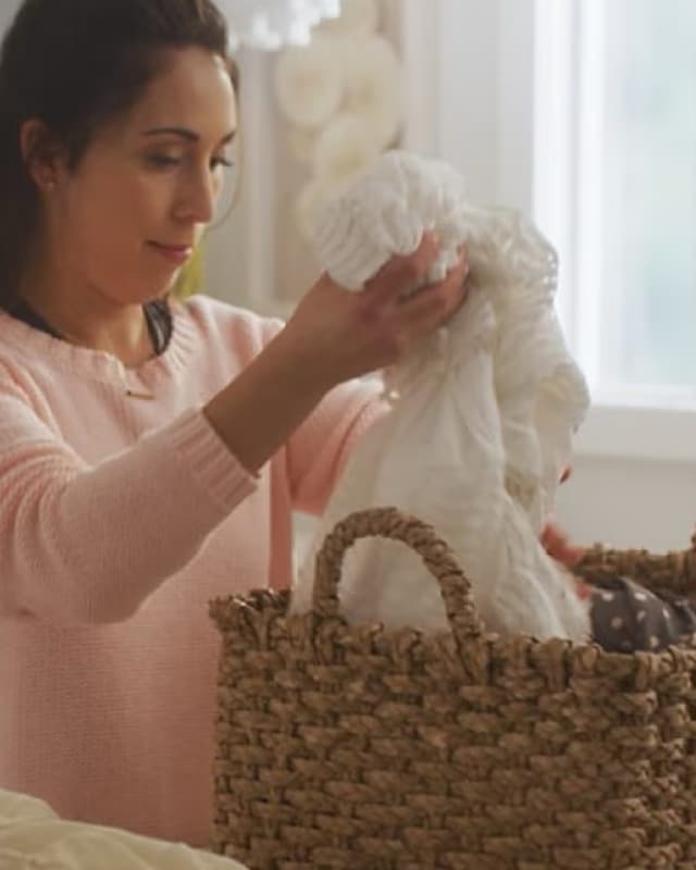 Person doing laundry