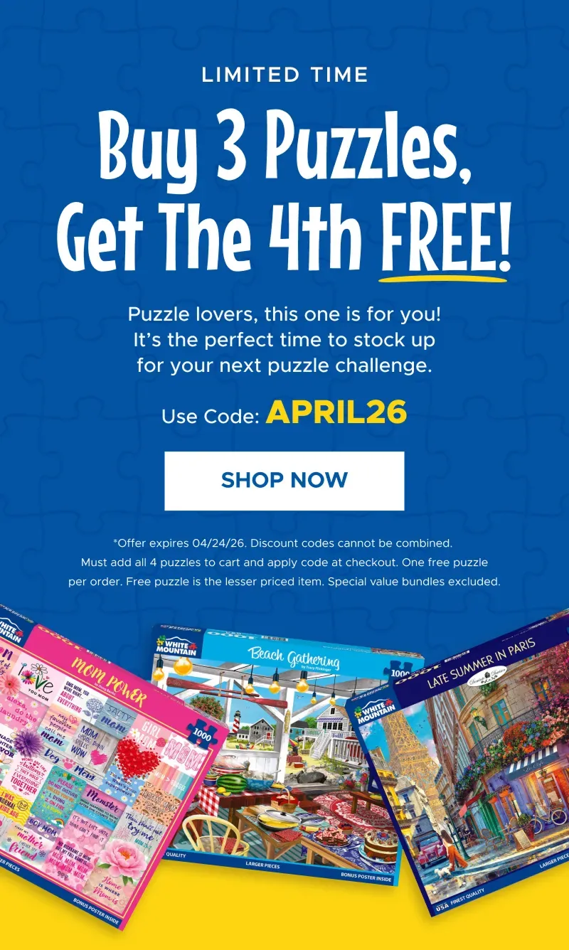 Buy 3 Puzzles, Get The 4th Free | Shop Now