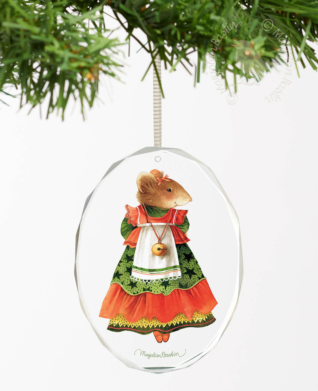 Image of Vera Finery - Oval Glass Ornament
