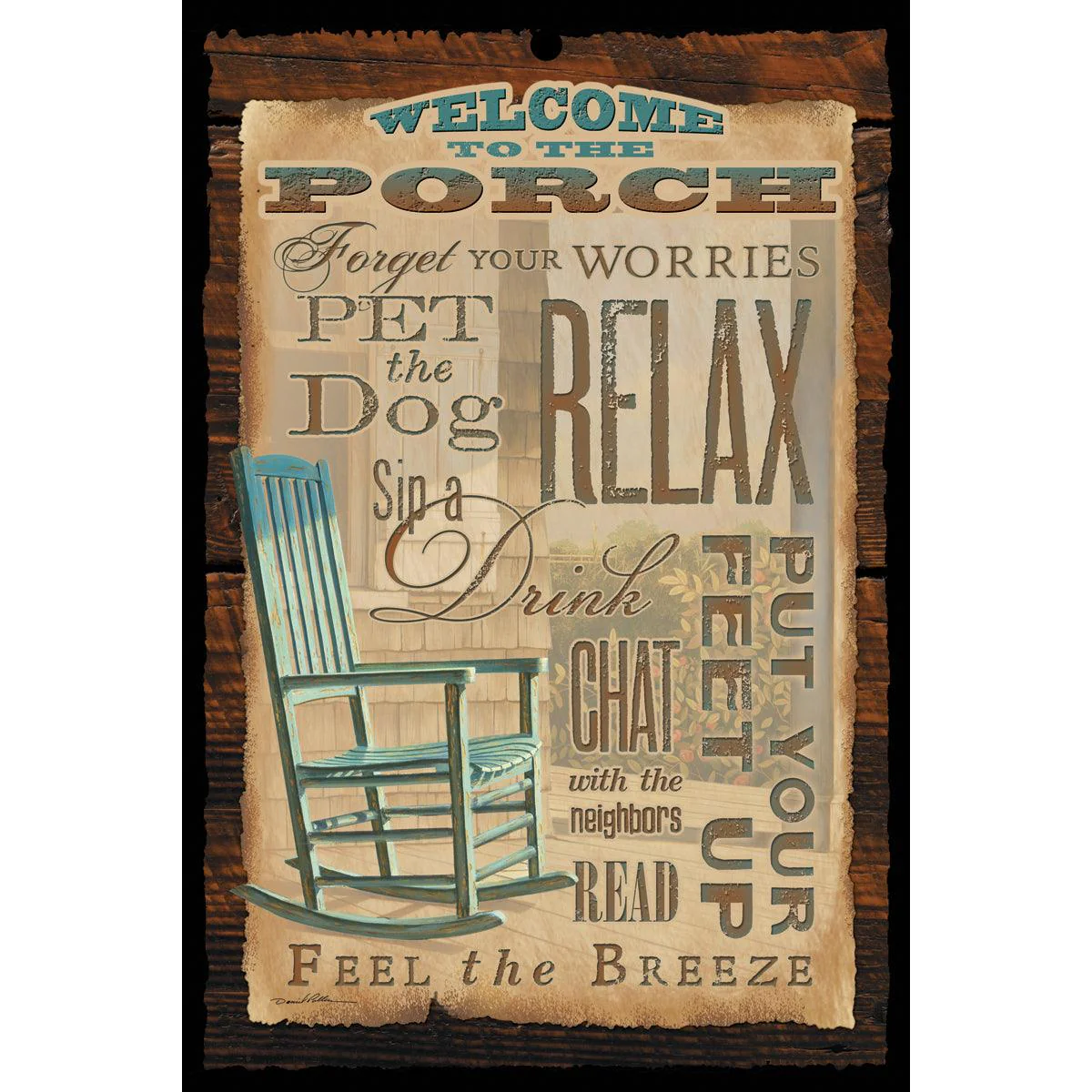 Image of Welcome to the Porch - 8" x 12" Wood Sign
