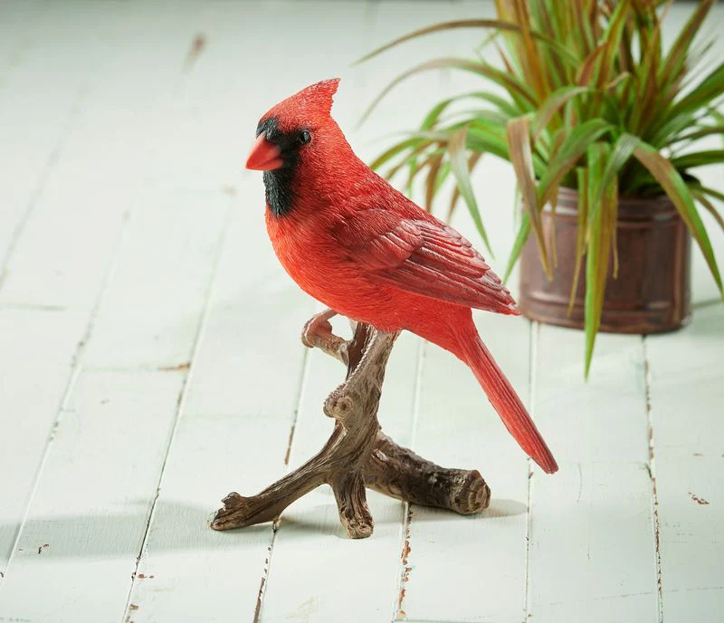 Image of CARDINAL ON BRANCH SCULPTURE