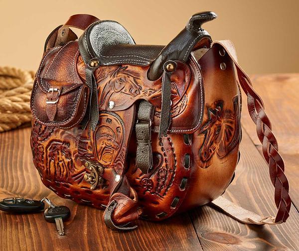 Image of Tooled Leather Saddle