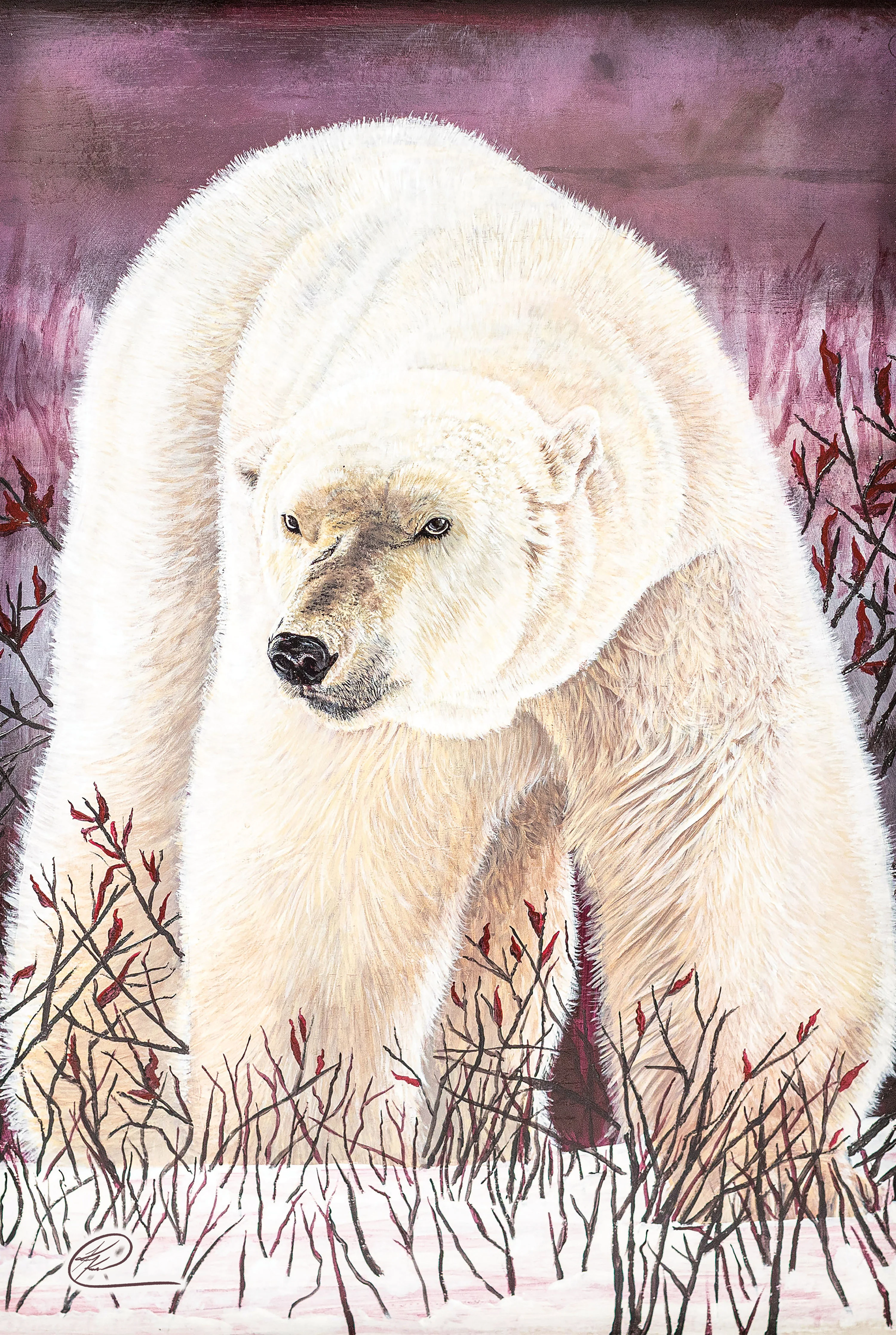 Image of Purple Polar - 18" x 12" Wood Sign