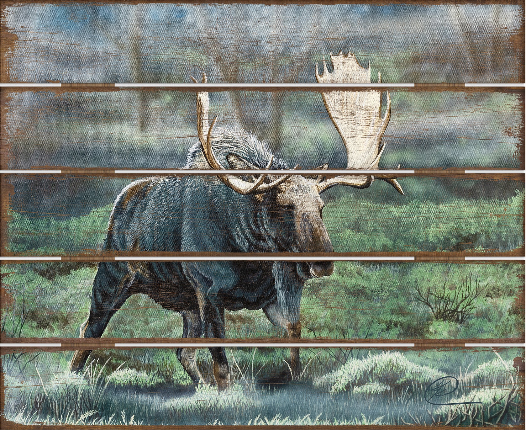 Image of Midnight Forage - 18" x 22" Pallet Wall Art