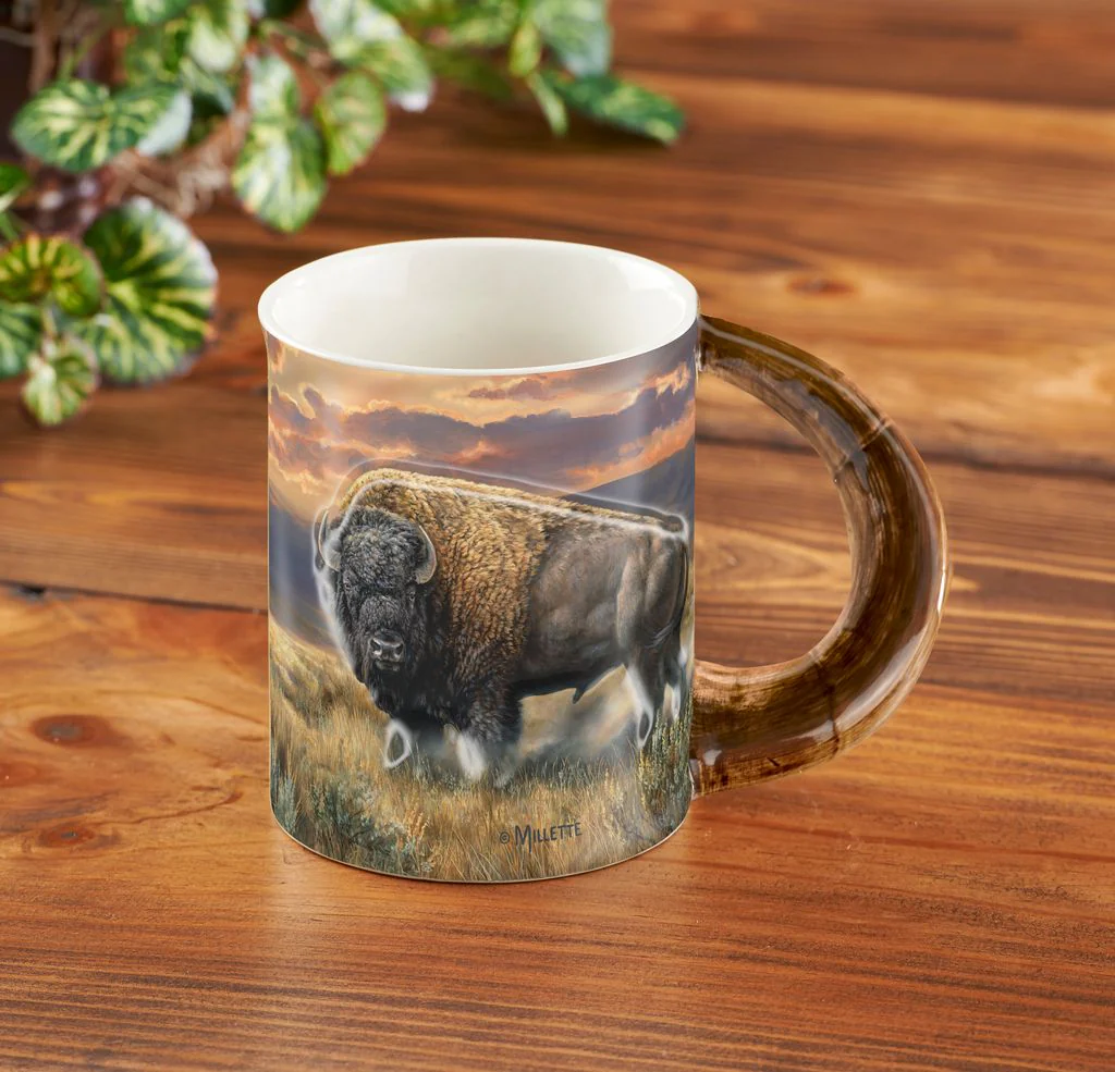 Image of DUSTY PLAINS-BISON SCLPT MUG