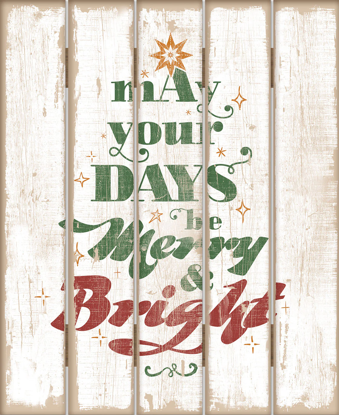 Image of Merry and Bright - 18" x 22" Pallet Wall Art