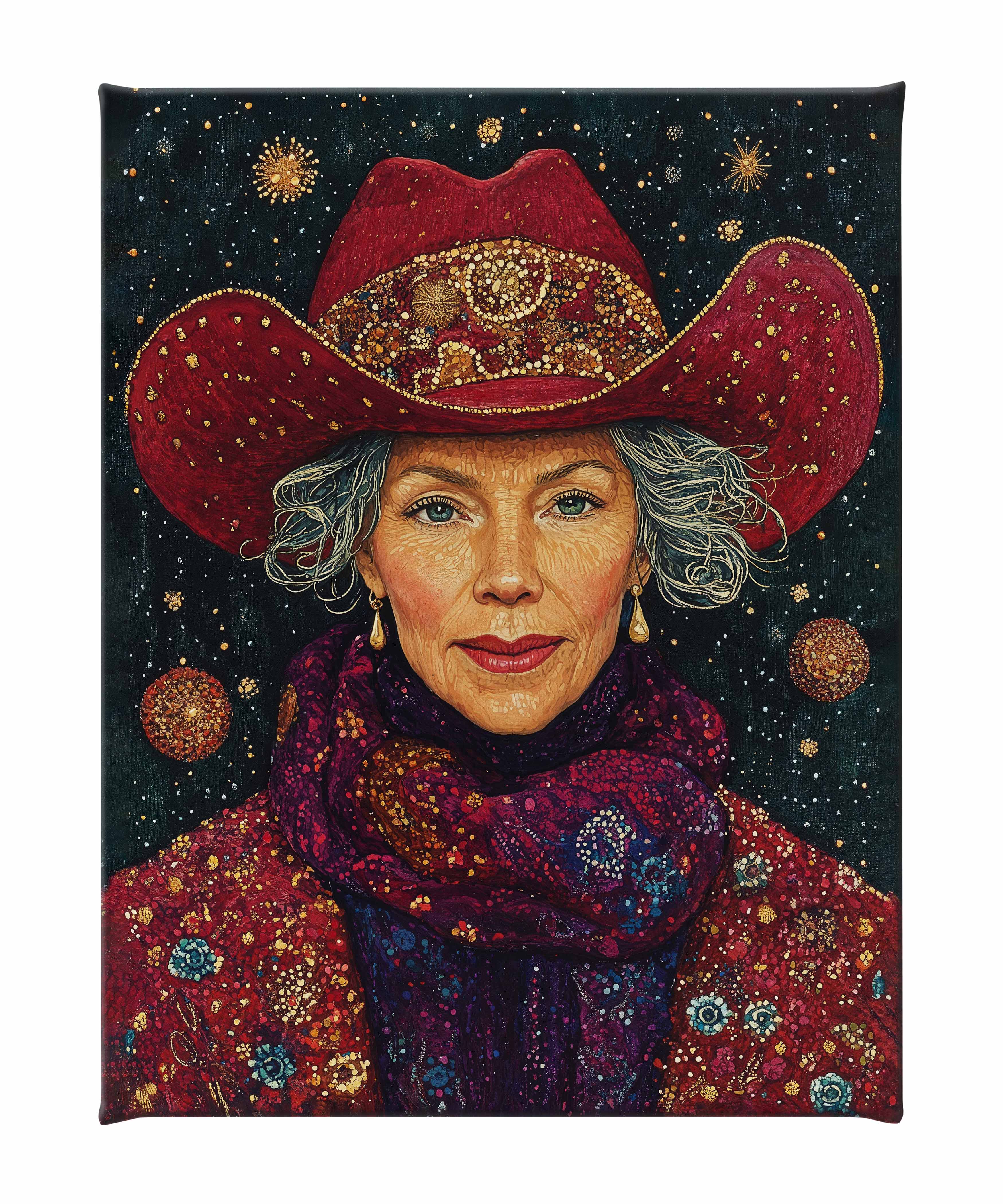 Image of Portrait of Mrs. Claus - Gallery Wrapped Canvas
