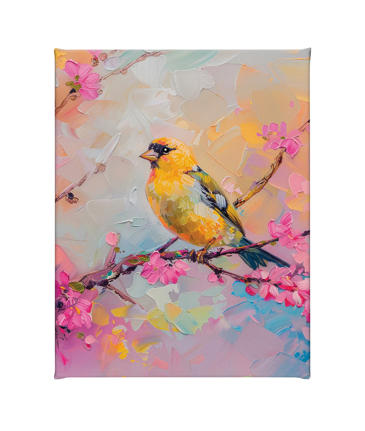 Image of Daylight Perch - American Goldfinch - Gallery Wrapped Canvas