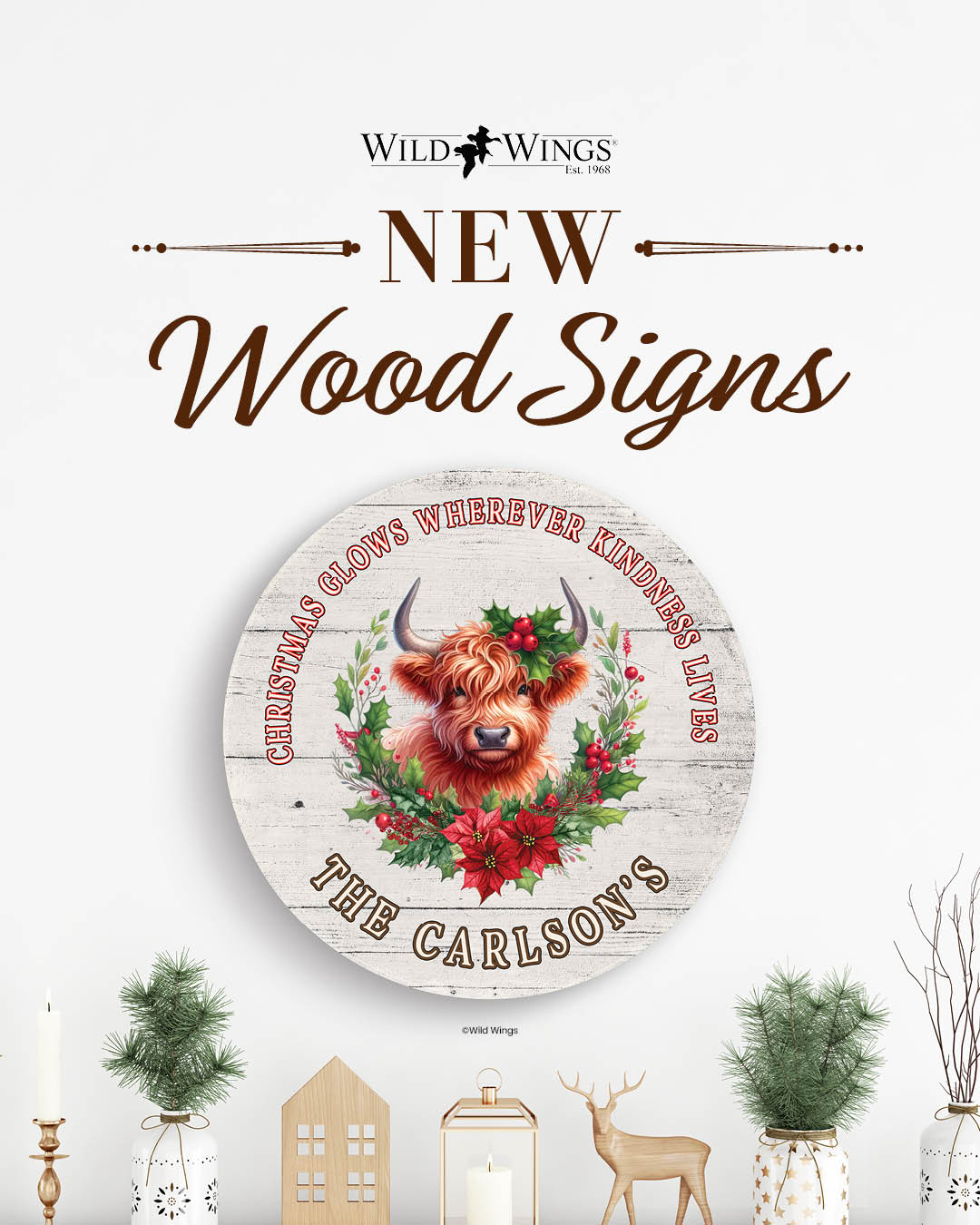 New Wood Holiday Signs