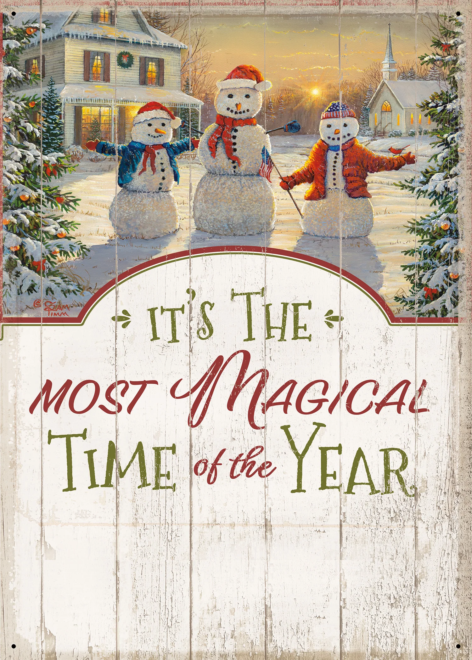 Image of Holiday Greeters - 12" x 16.75" Tin Sign