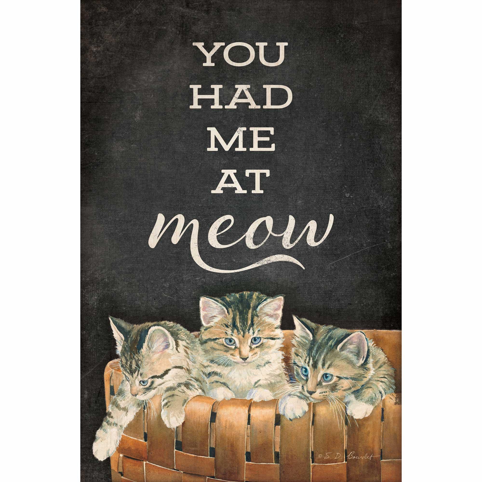 Image of You Had Me At Meow–Kittens - 18" x 12" Wood Sign