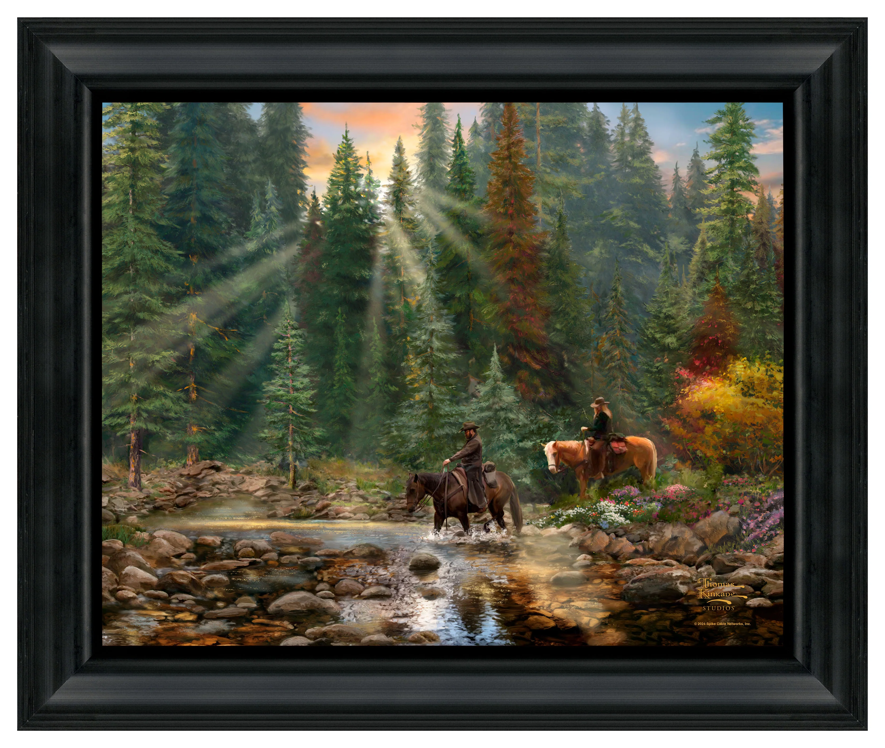 Image of The Crossing - 16" x 20" Brushstroke Vignette Black