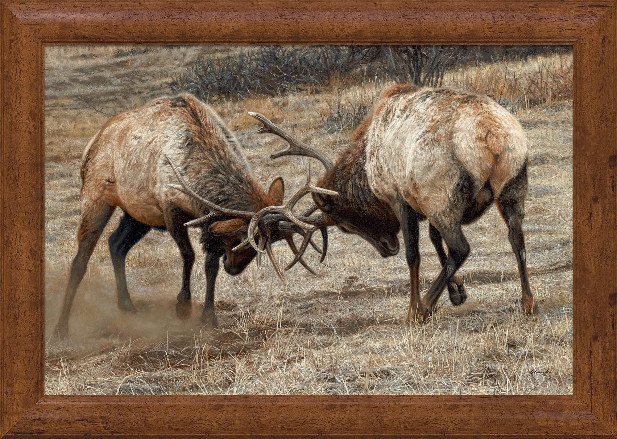Image of Anything for Love-Elk - 24" x 36" Framed Gallery Canvas