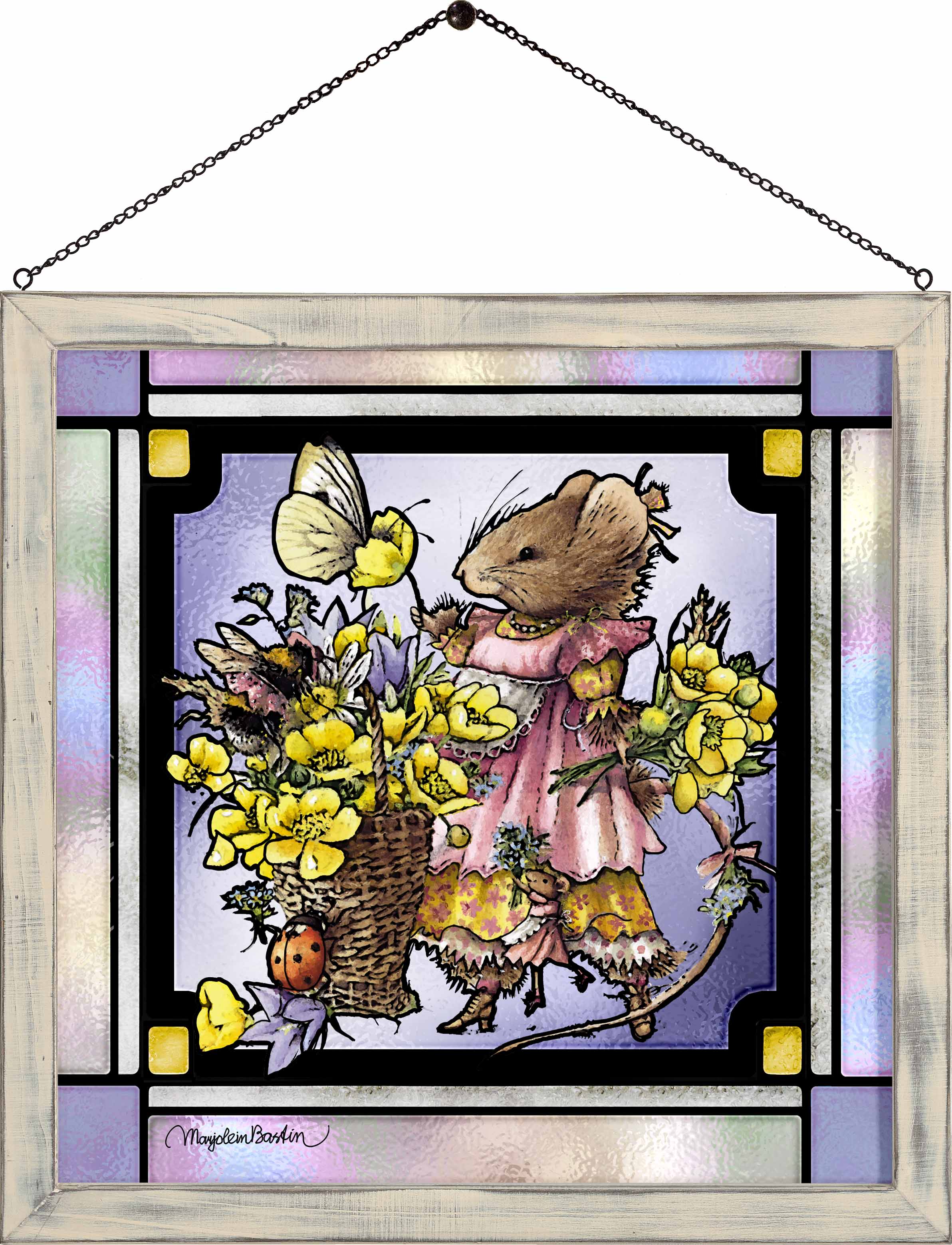 Image of Flutter, Buzz and Bloom - Stained Glass Art