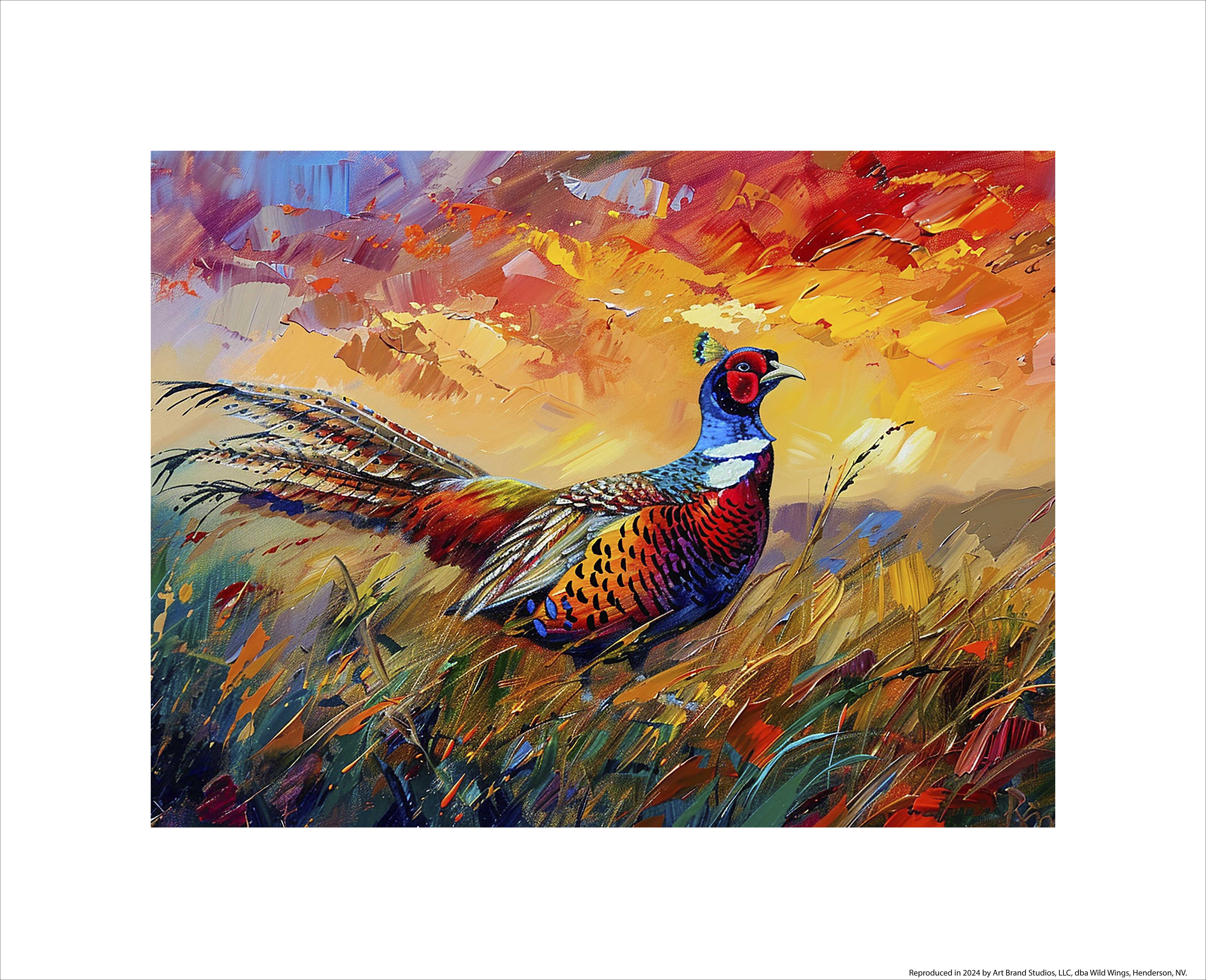 Image of Sunset Perch - Pheasant - Art Prints