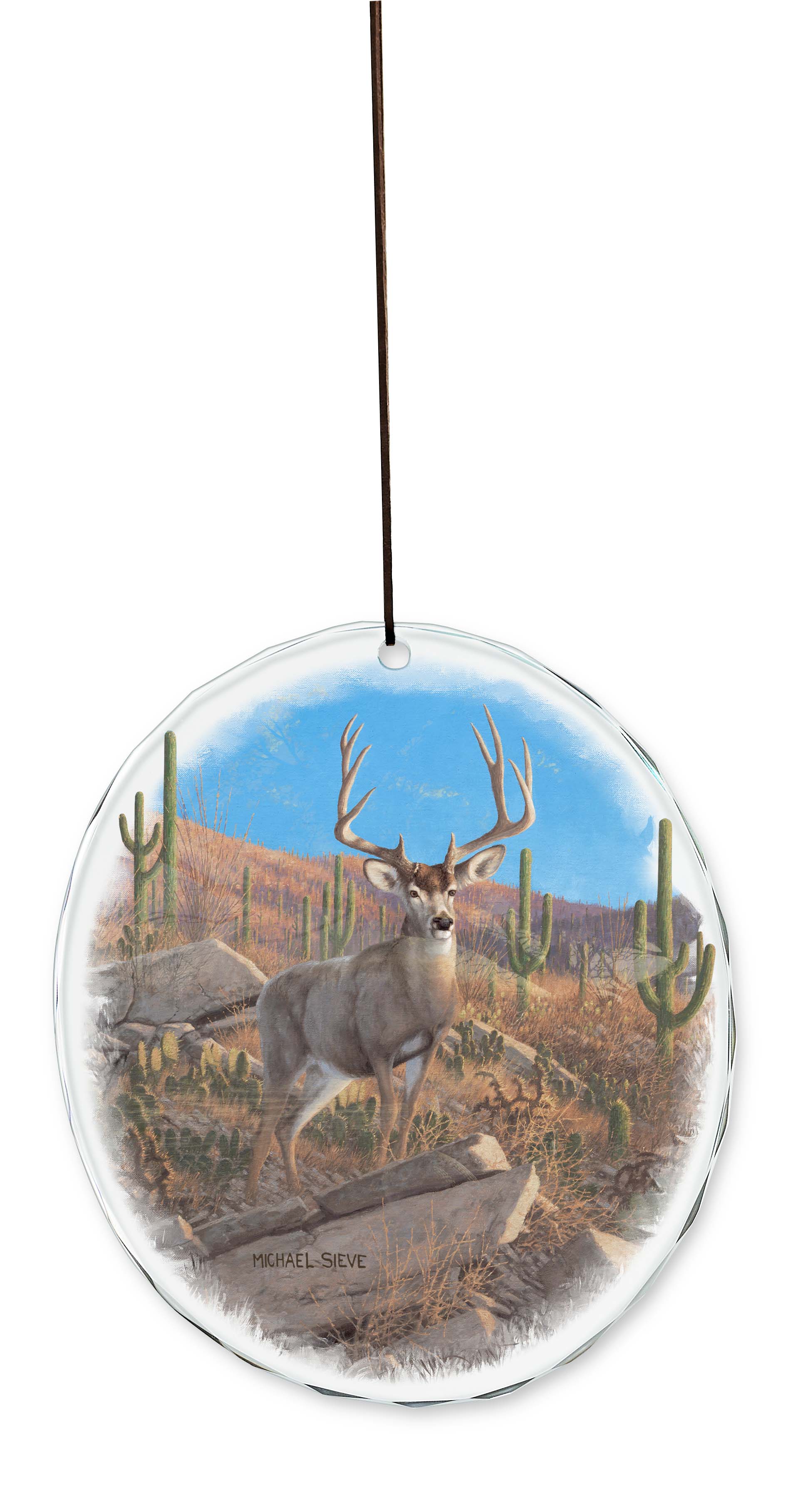 Image of Sonora Sunrise - Mule Deer - Suncatcher