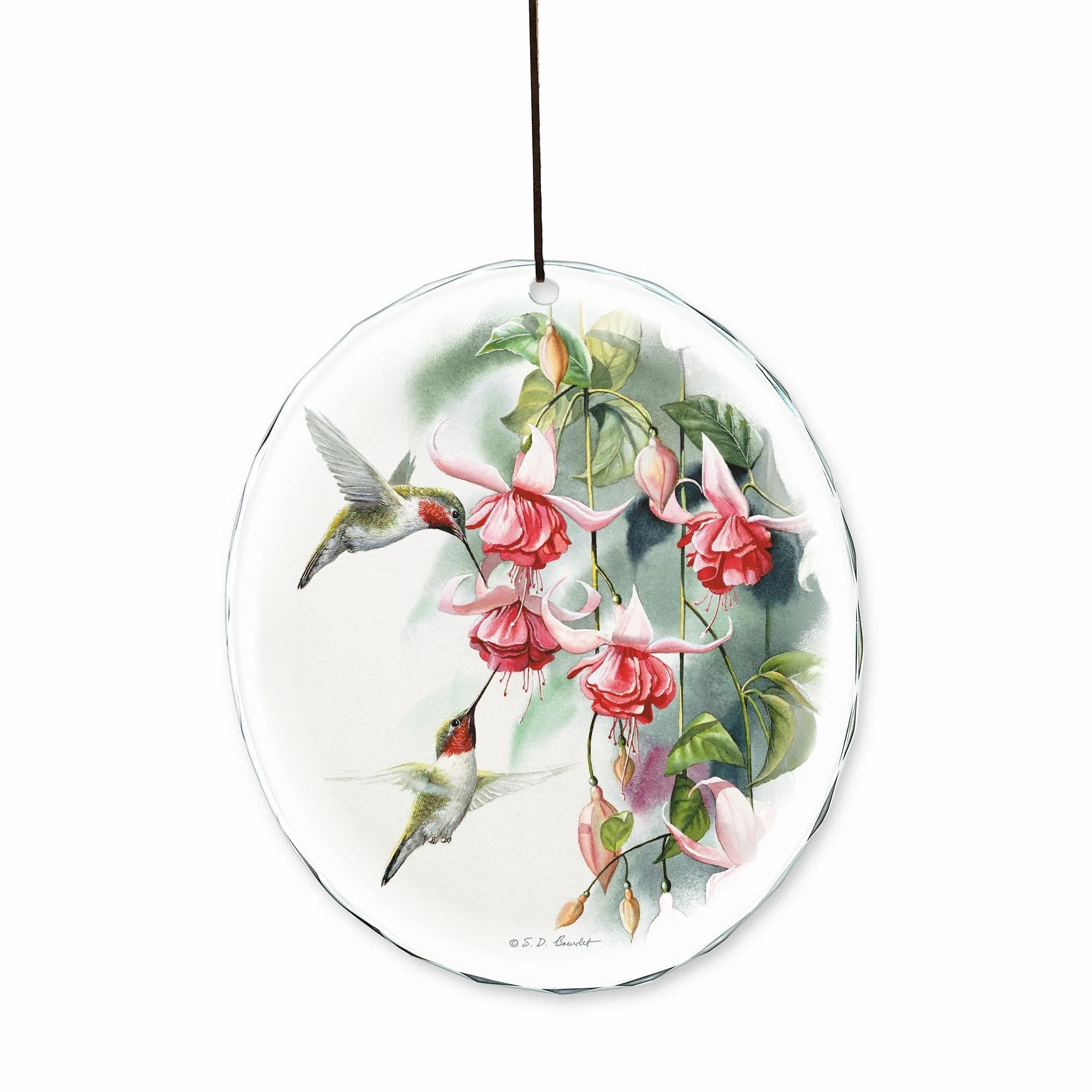 Image of Garden Gems—Ruby Throated Hummingbird - Suncatcher