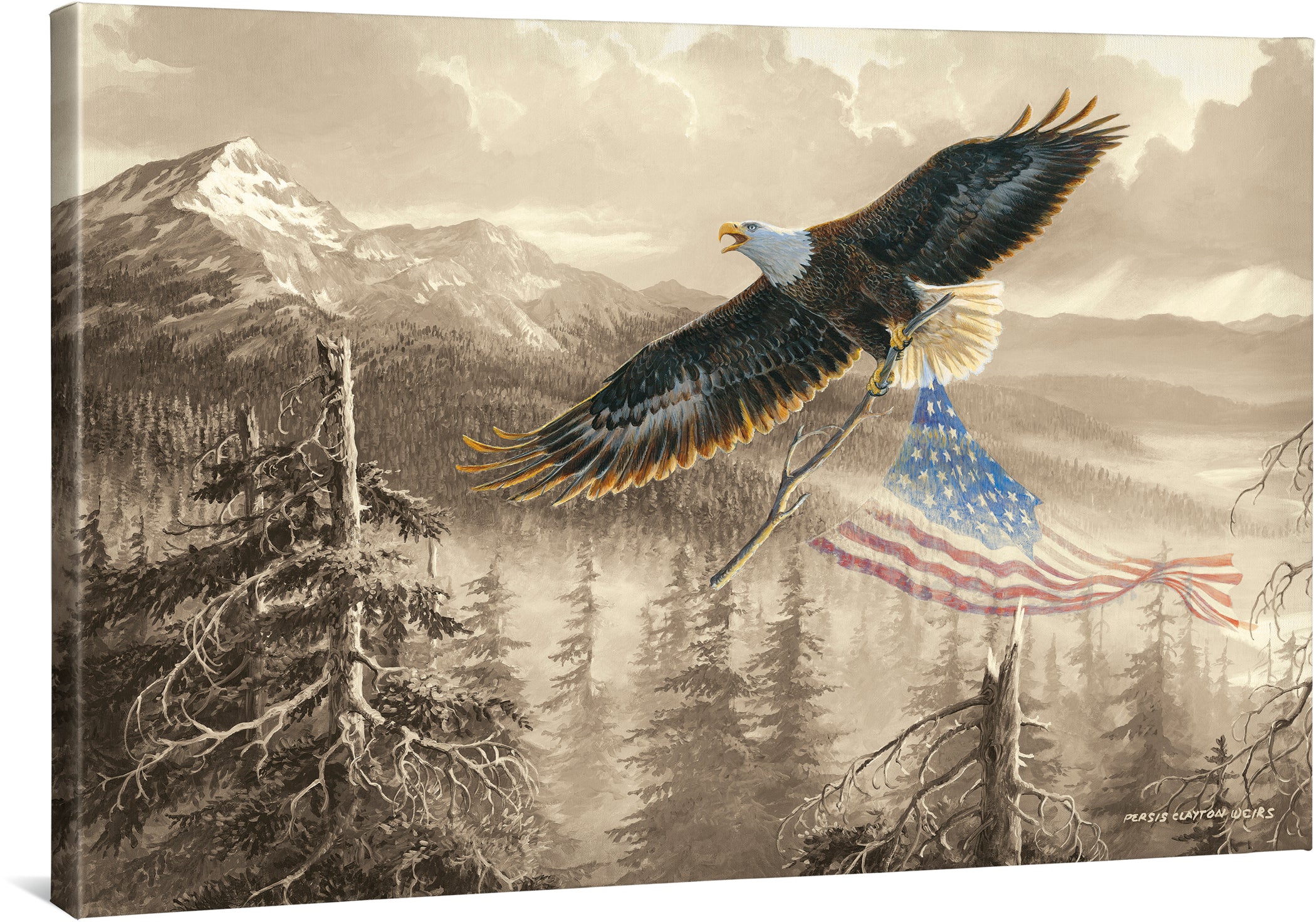 Image of Rebuilding America - Bald Eagle - 24" x 36" Gallery Wrapped Canvas