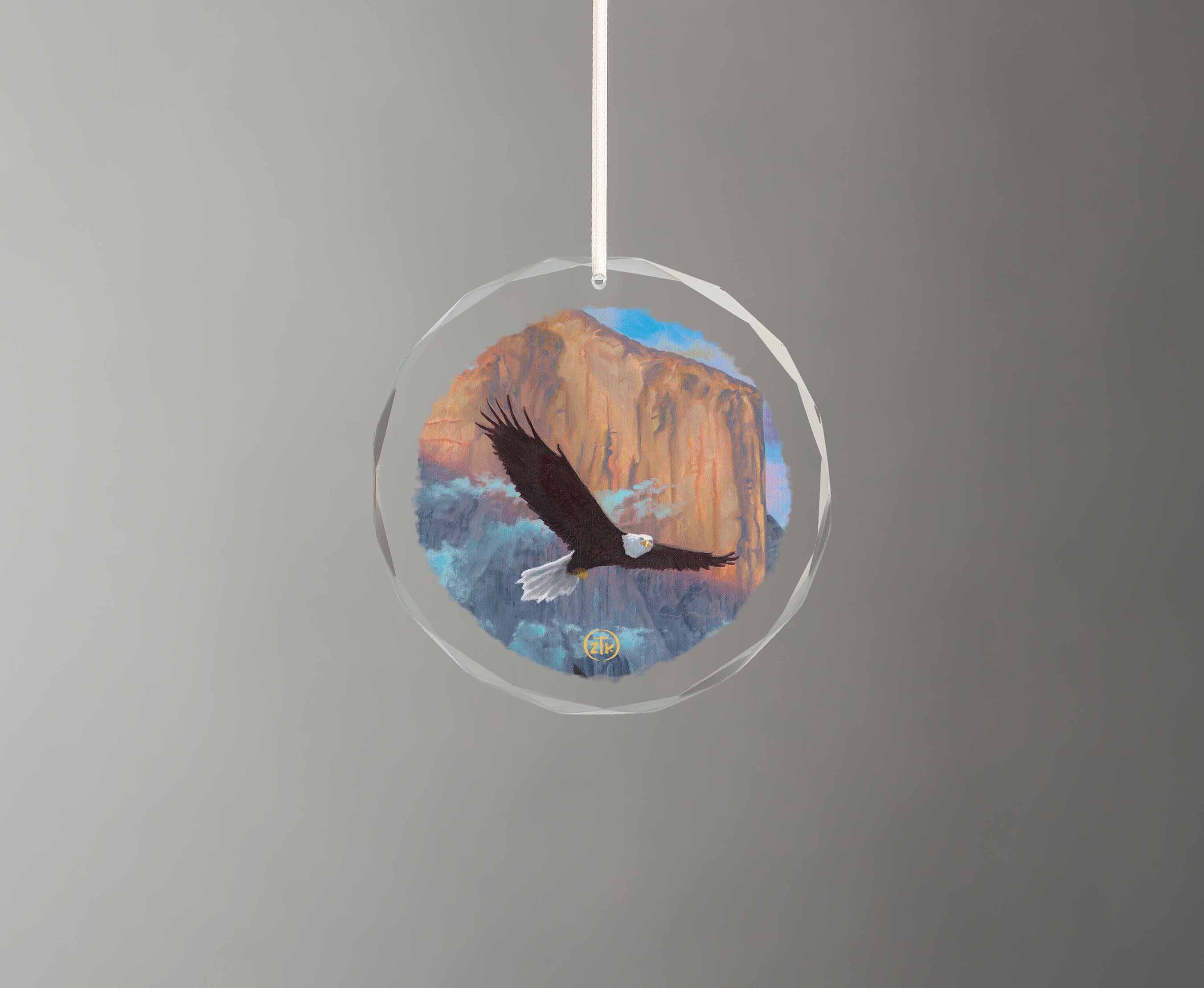 Image of Spirit of Yosemite - Round Glass Ornament
