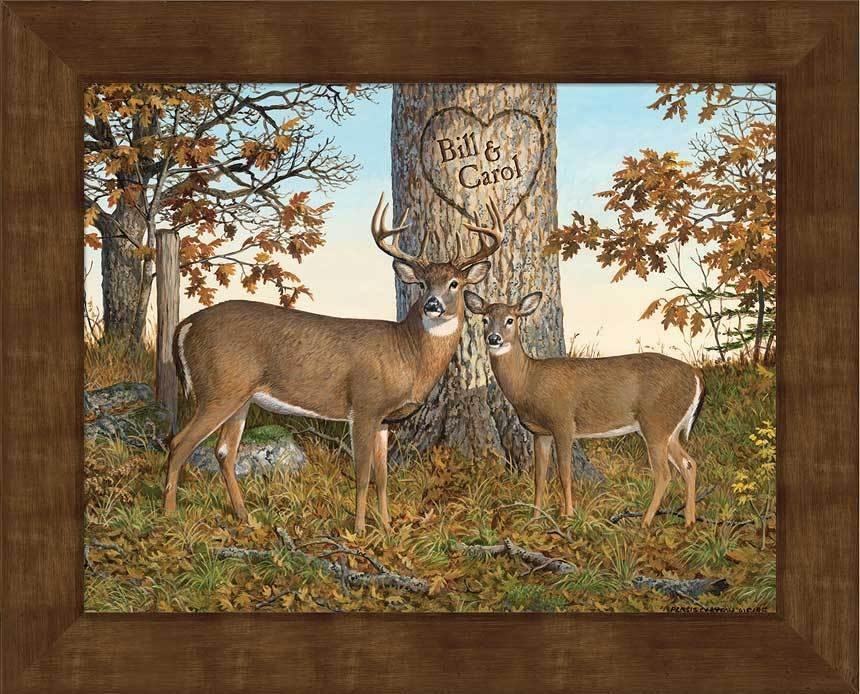 Image of Timeless Magic—Deer - Personalized Framed Canvas
