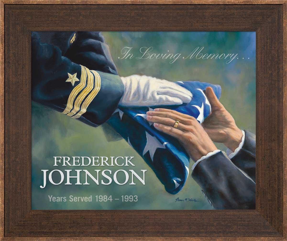 Image of On Behalf Of A Grateful Nation - Personalized Framed Print