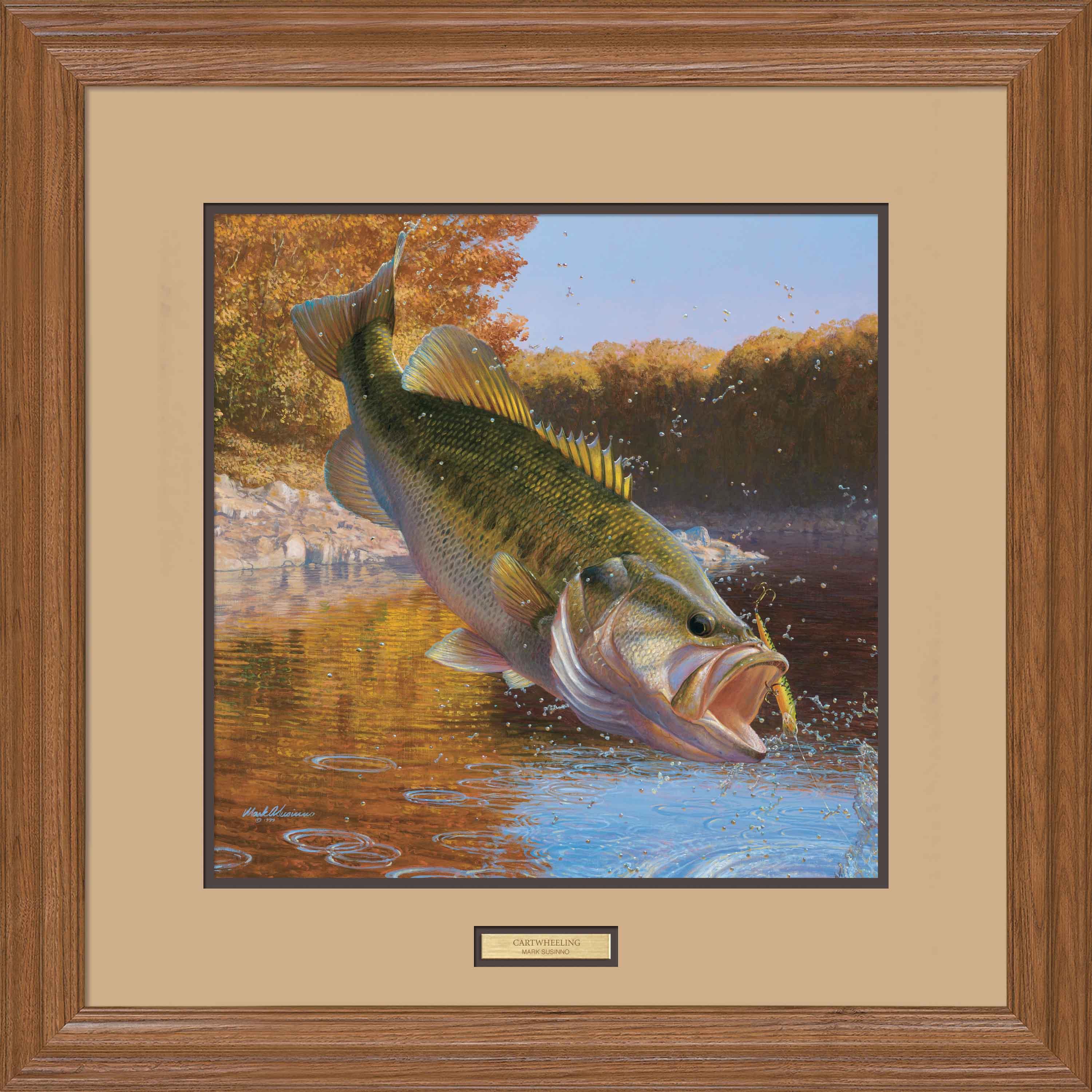 Image of Cartwheeling - Largemouth Bass - Limited Edition Paper