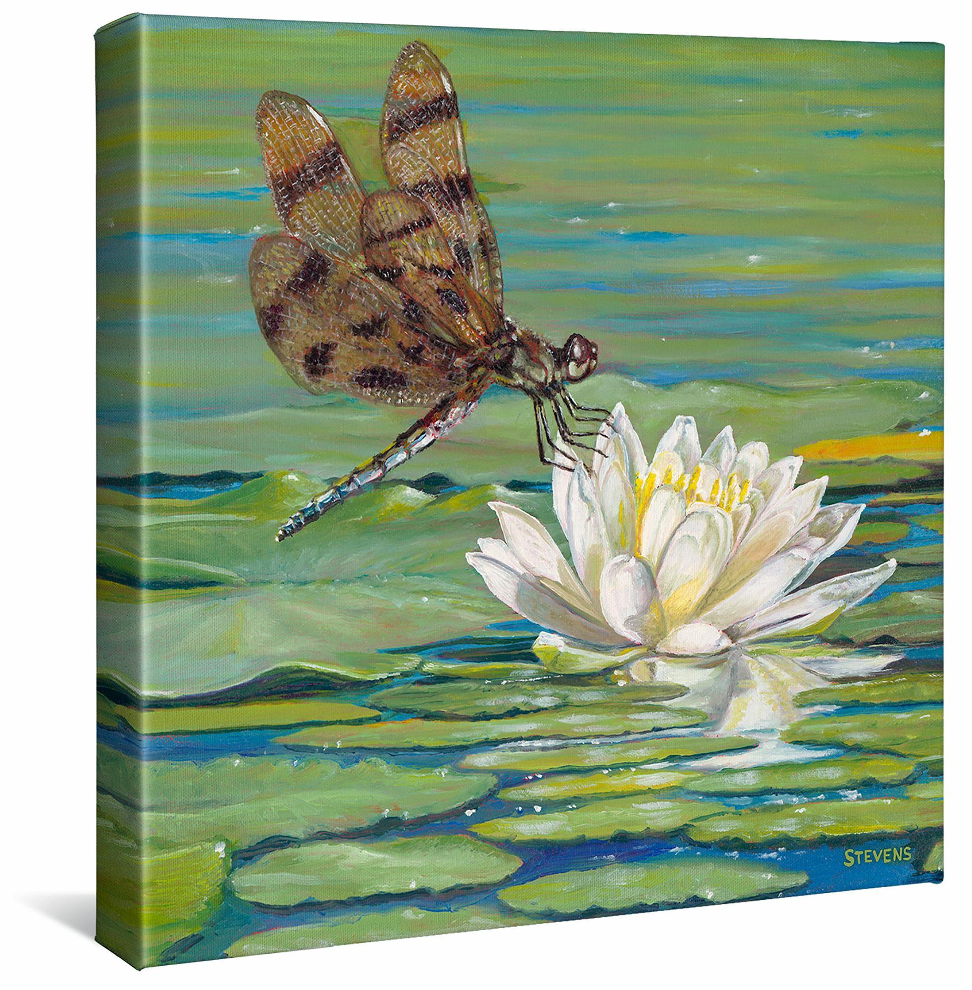 Image of Lily and Lace—Dragonfly - 14" x 14" Gallery Wrapped Canvas