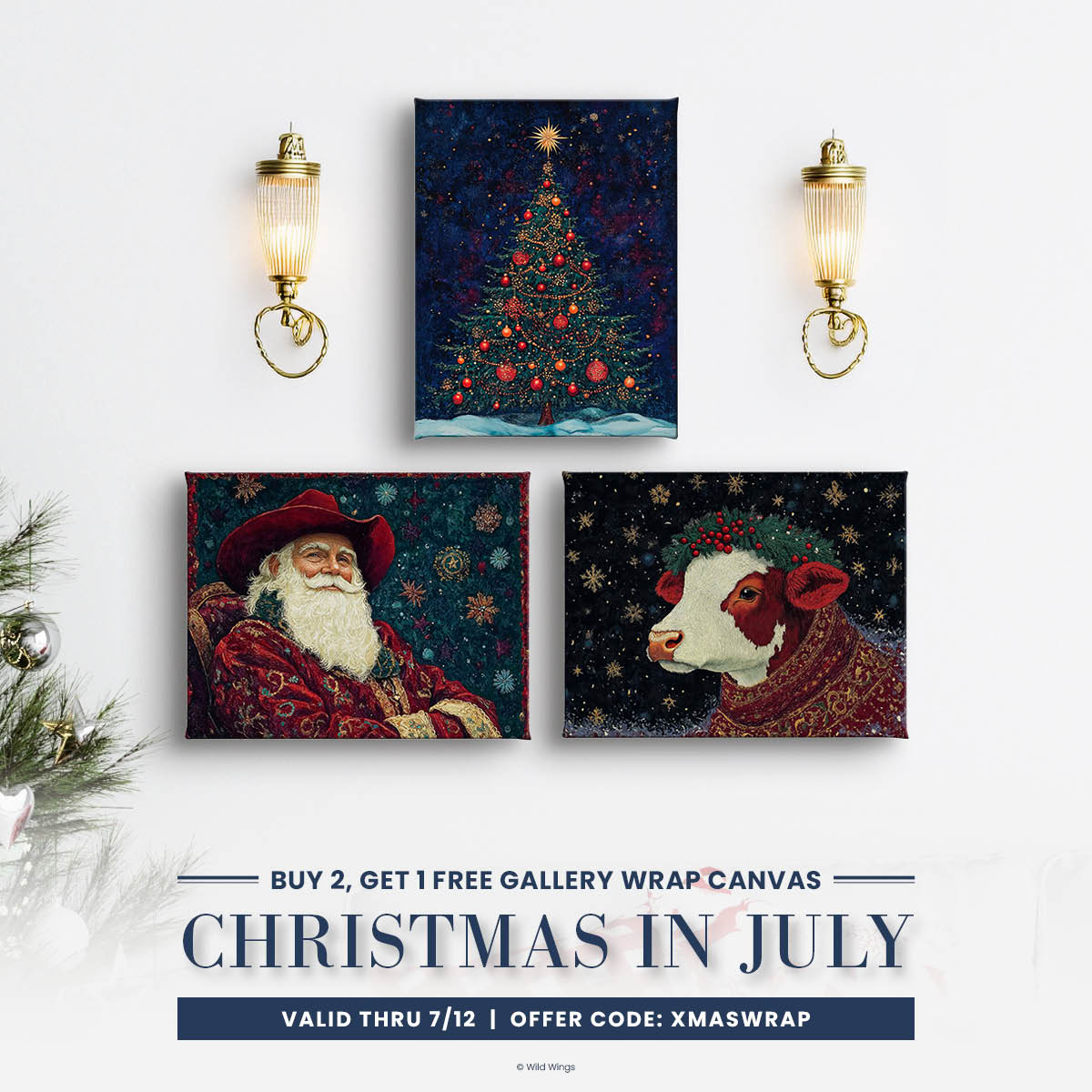 Christmas in July - Buy 2, Get 1 Free Gallery Wraps