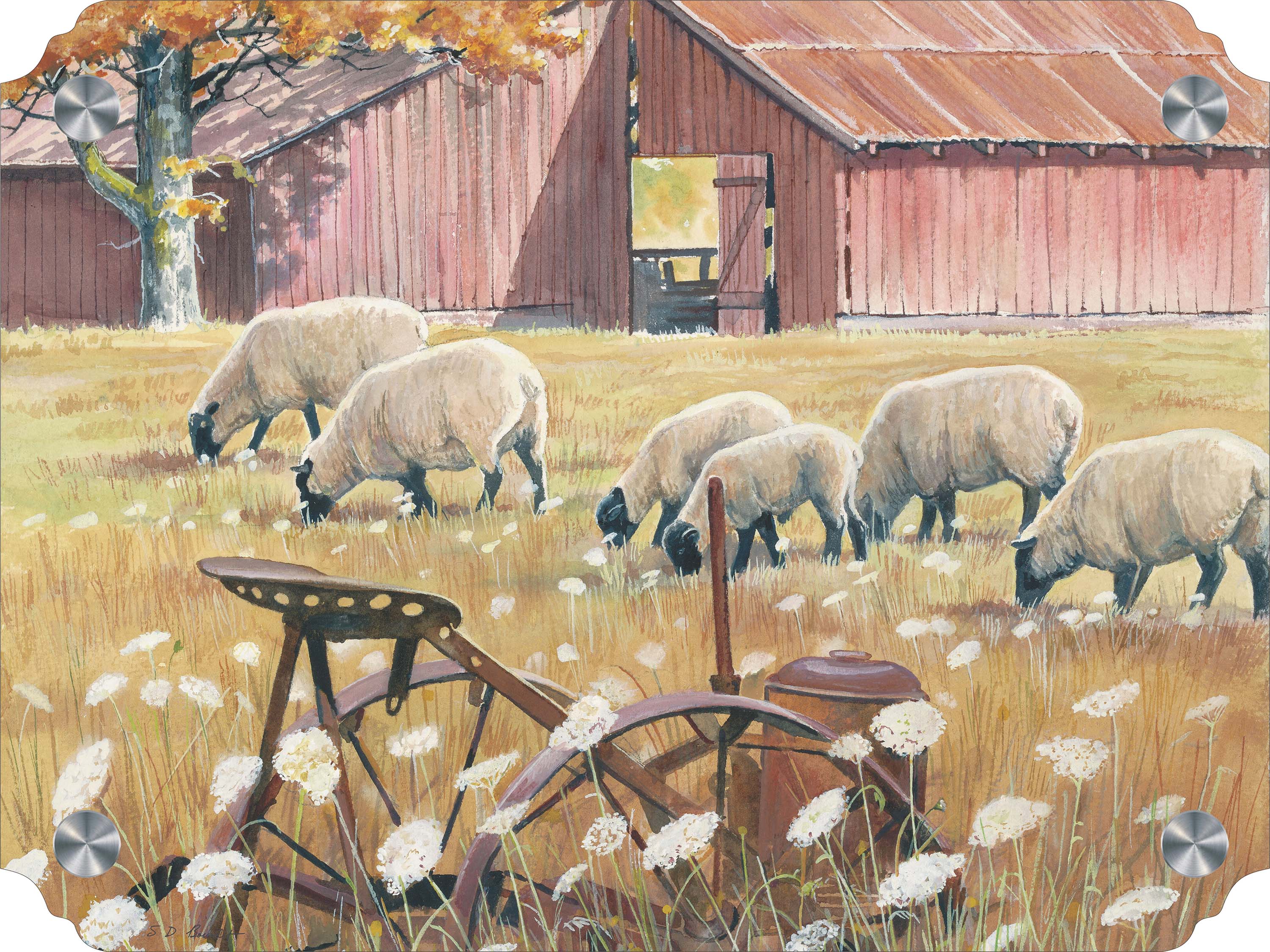 Image of Grazing Days - Sheep Acrylic Wall Art & Home Decor
