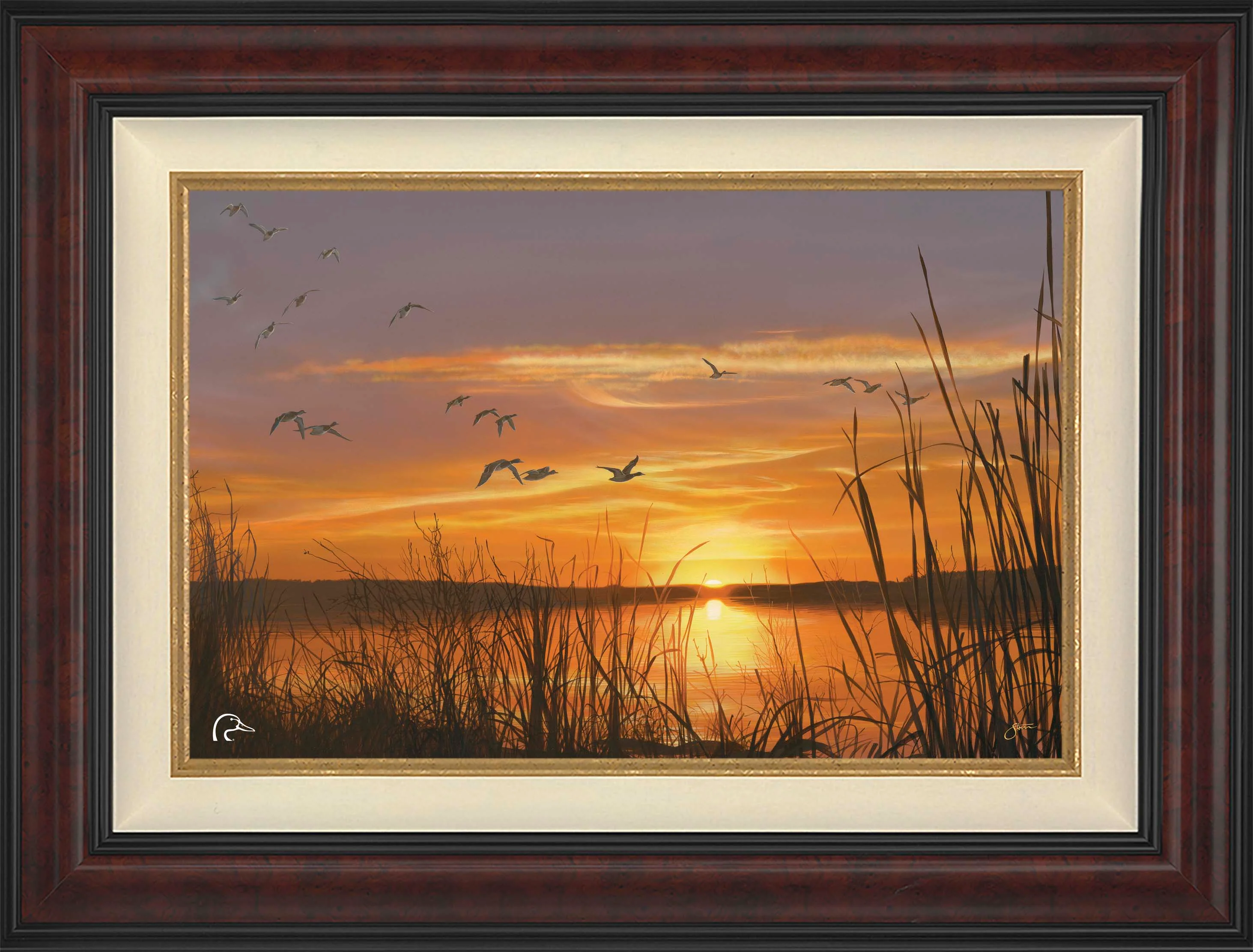 Image of Sunset's Last Minutes Limited Edition Canvas - Official Ducks Unlimited Art