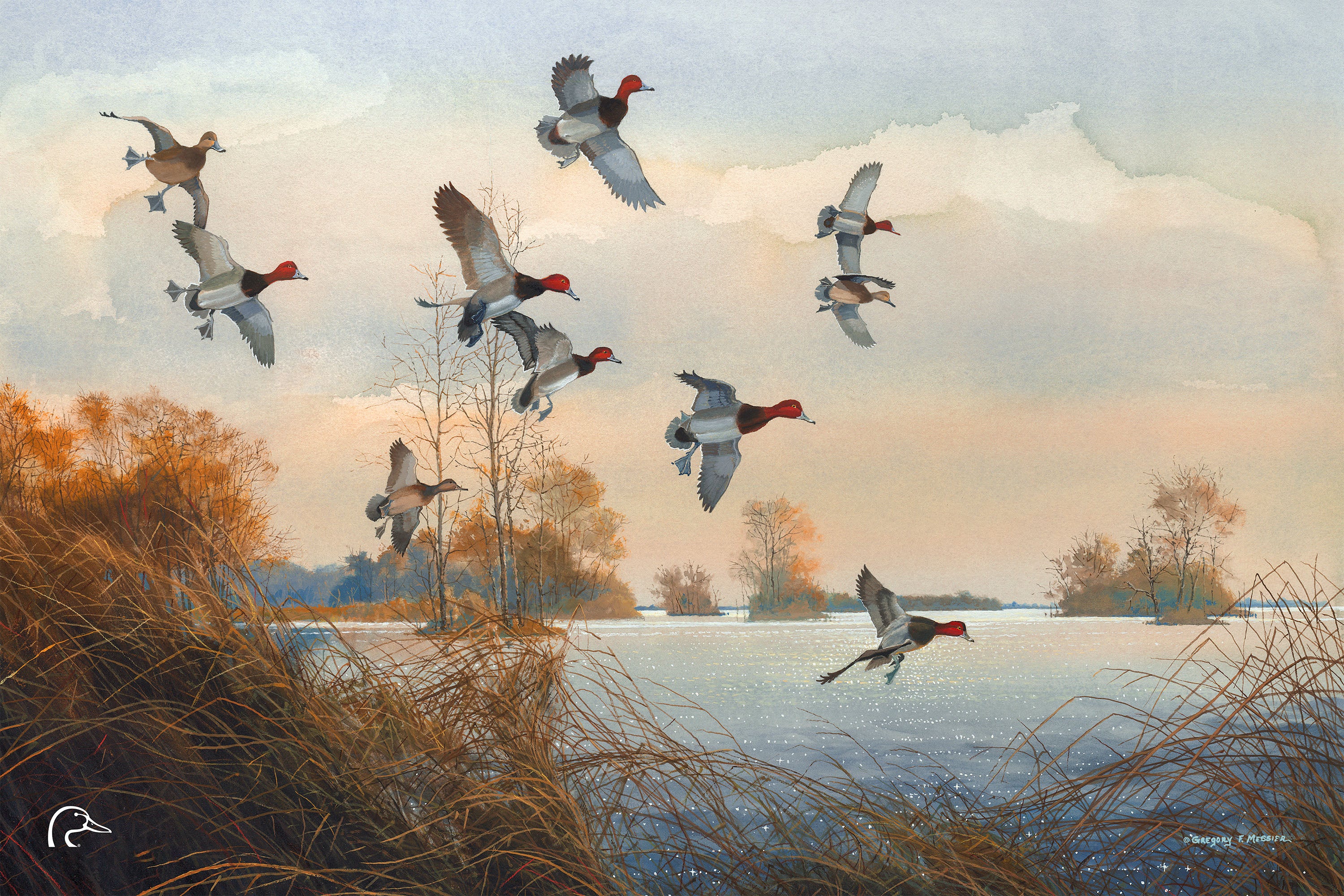 Image of Redheads Redoubt Limited Edition Canvas - Official Ducks Unlimited Art