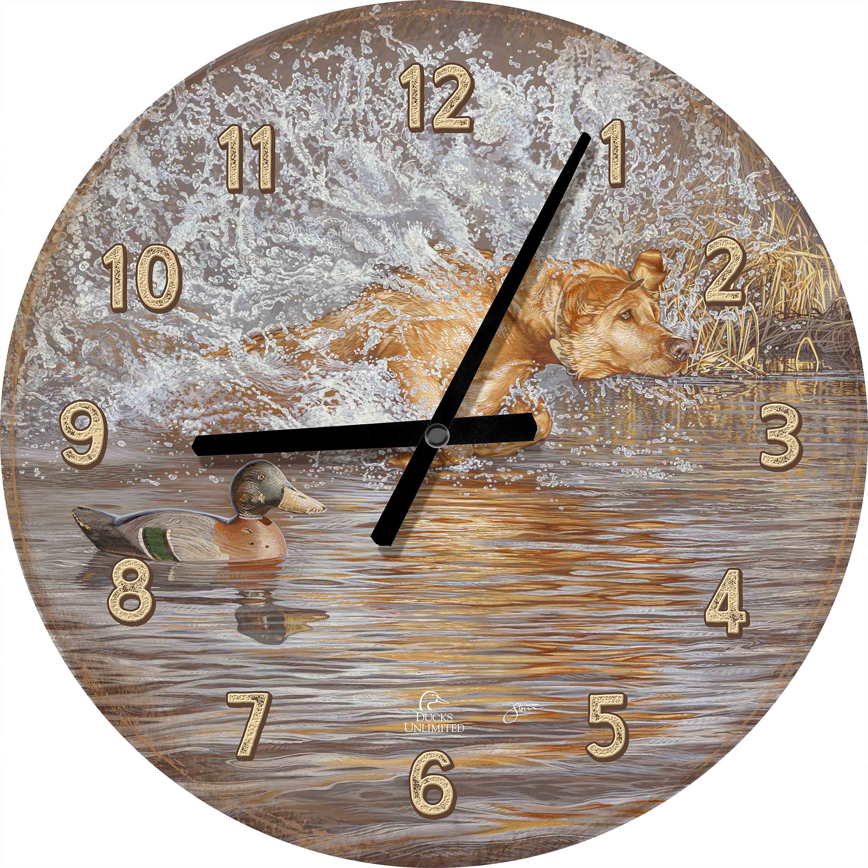 Image of Time to Shine 21" Round Clock - Official Ducks Unlimited