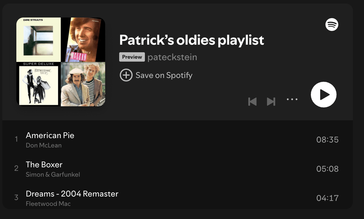 patrick's oldies