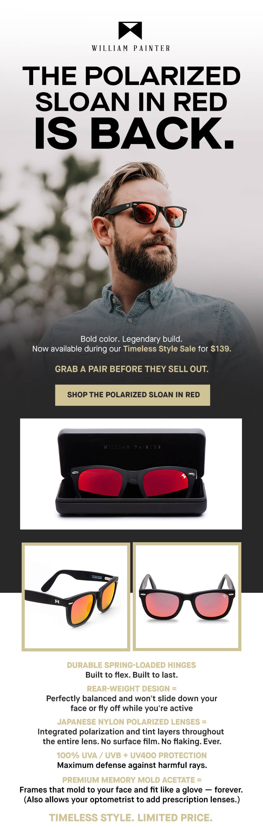 polarized sloan in red 