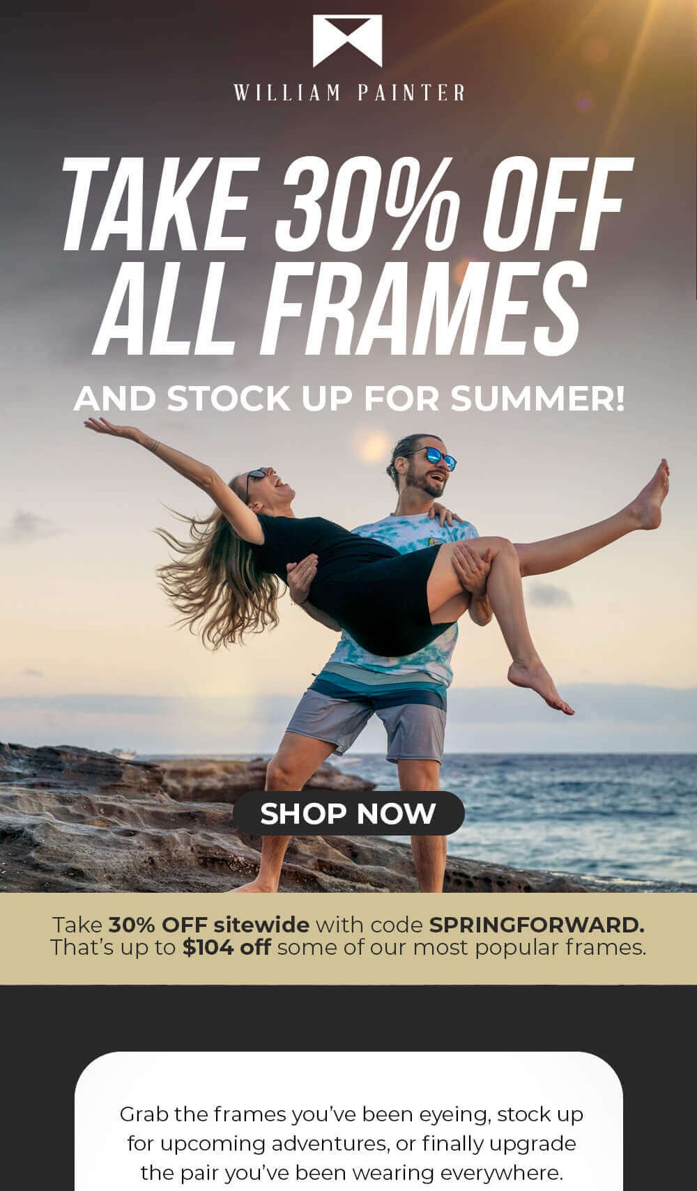 Spring Sale Is On! Take $75 off titanium frames with code SPRINGFORWARD