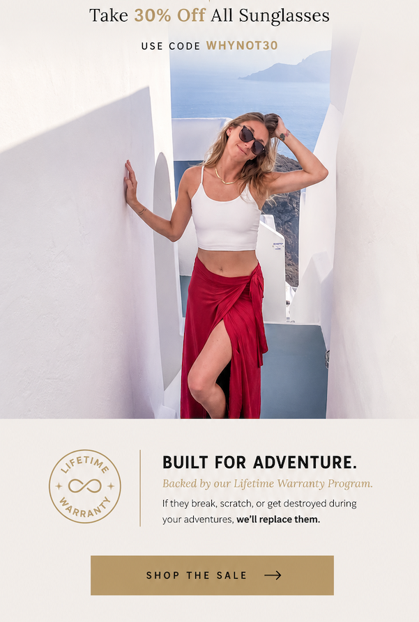 TAKE 30% OFF WITH CODE WHYNOT30