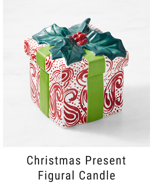Christmas Present Figural Candle