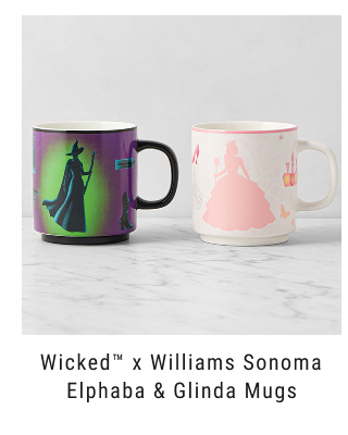 Wicked x Williams Sonoma Elphaba & Glinda Mugs