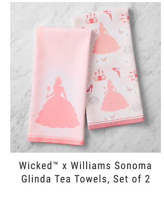 Wicked x Williams Sonoma Glinda Tea Towels, Set of 2