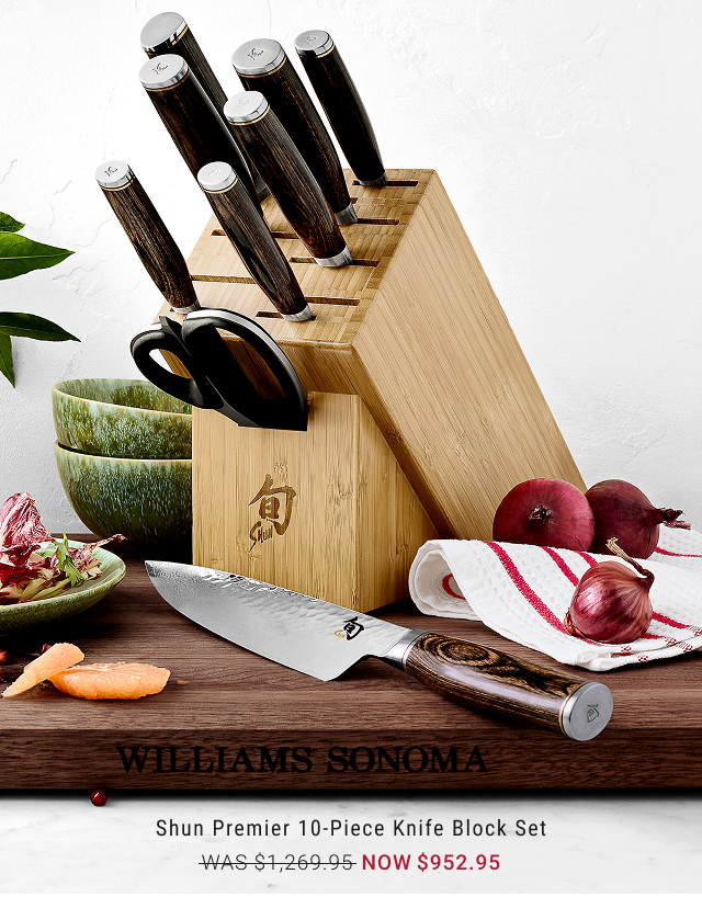 Shun Premier 10-Piece Knife Block Set NOW $952.95