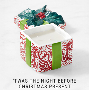 ‘Twas the Night Before Christmas Present Figural Candle - WAS $79.95 - NOW $55.96